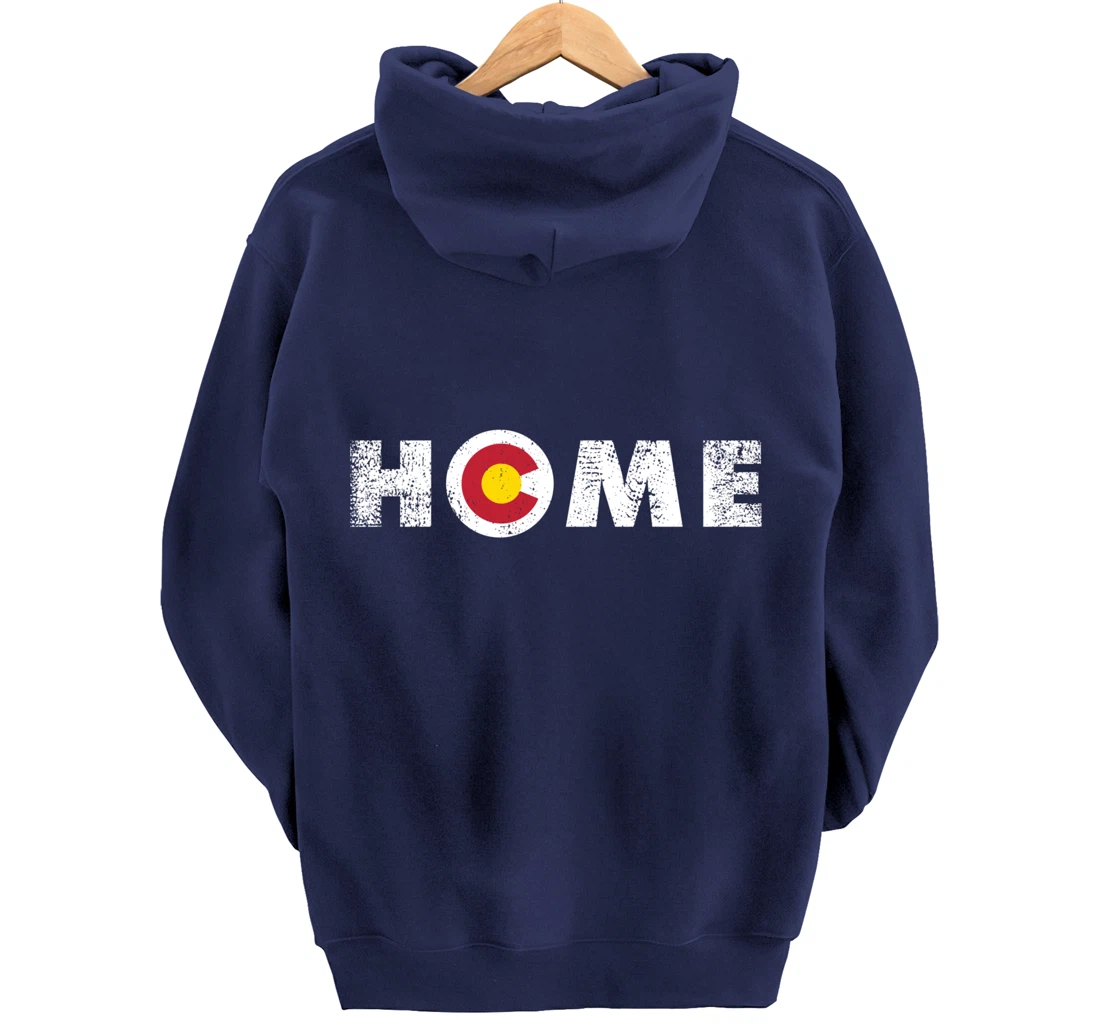 Colorado Home - Flag Mountain State USA America Patriot Pullover Hoodie