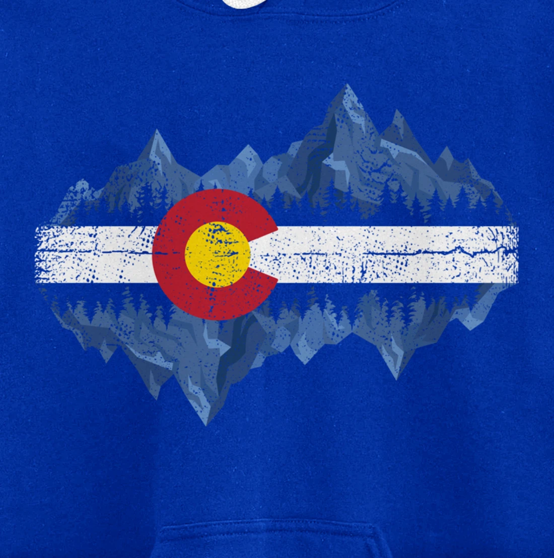 Colorado Mountains - Flag Mountain State USA America Home Pullover Hoodie