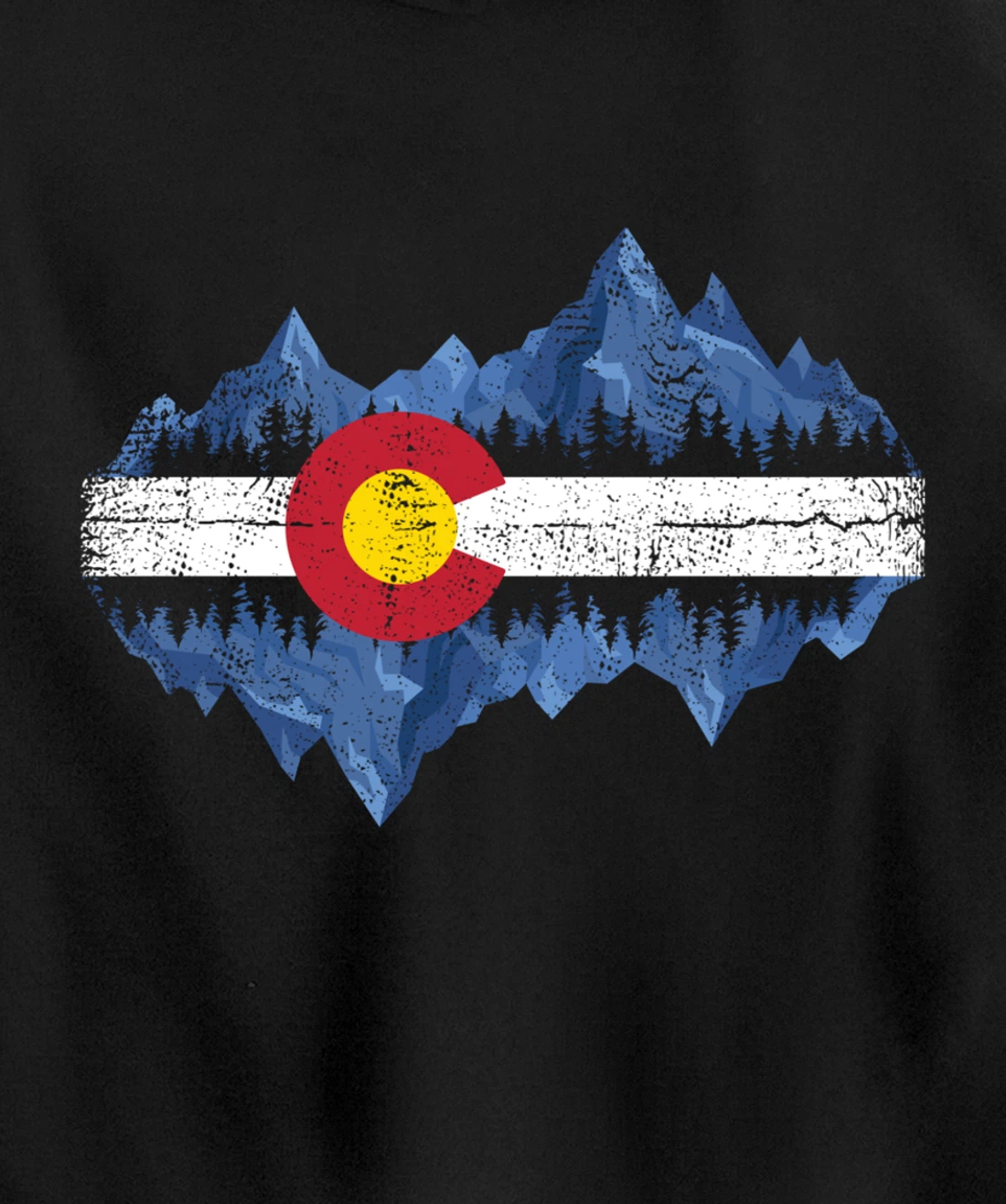 Colorado Mountains - Flag Mountain State USA America Home Pullover Hoodie