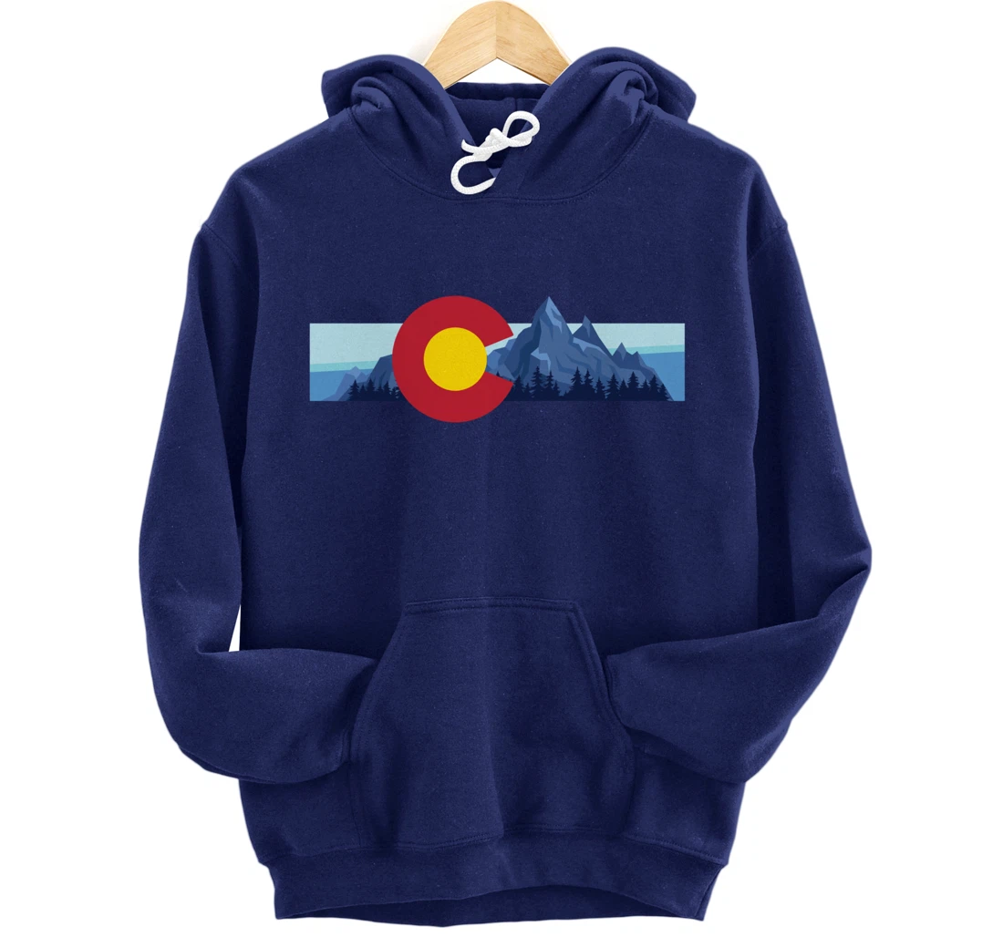 Colorado Flag Mountain State USA America Patriot Home Denver Pullover Hoodie
