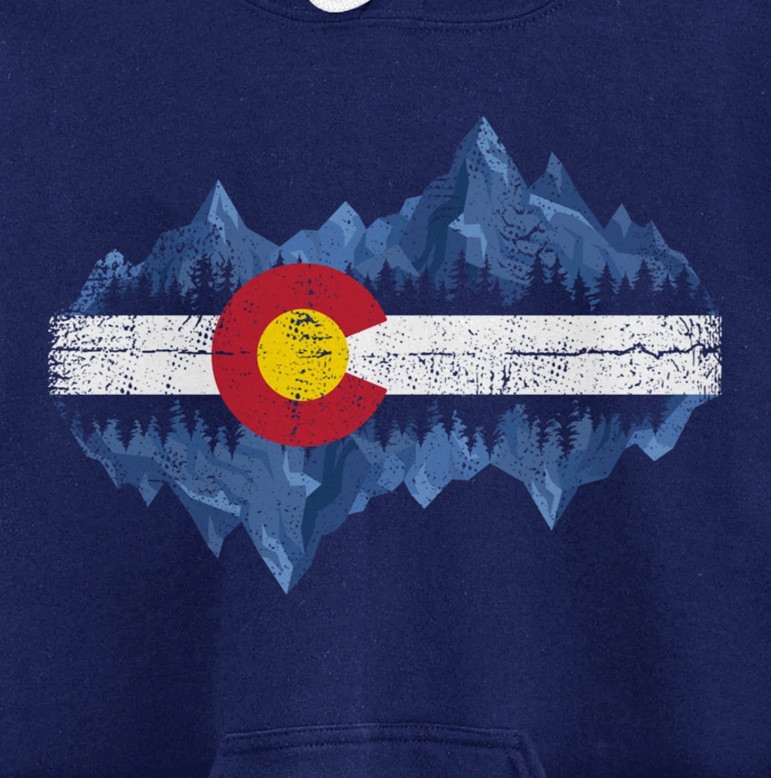 Colorado Mountains - Flag Mountain State USA America Home Pullover Hoodie