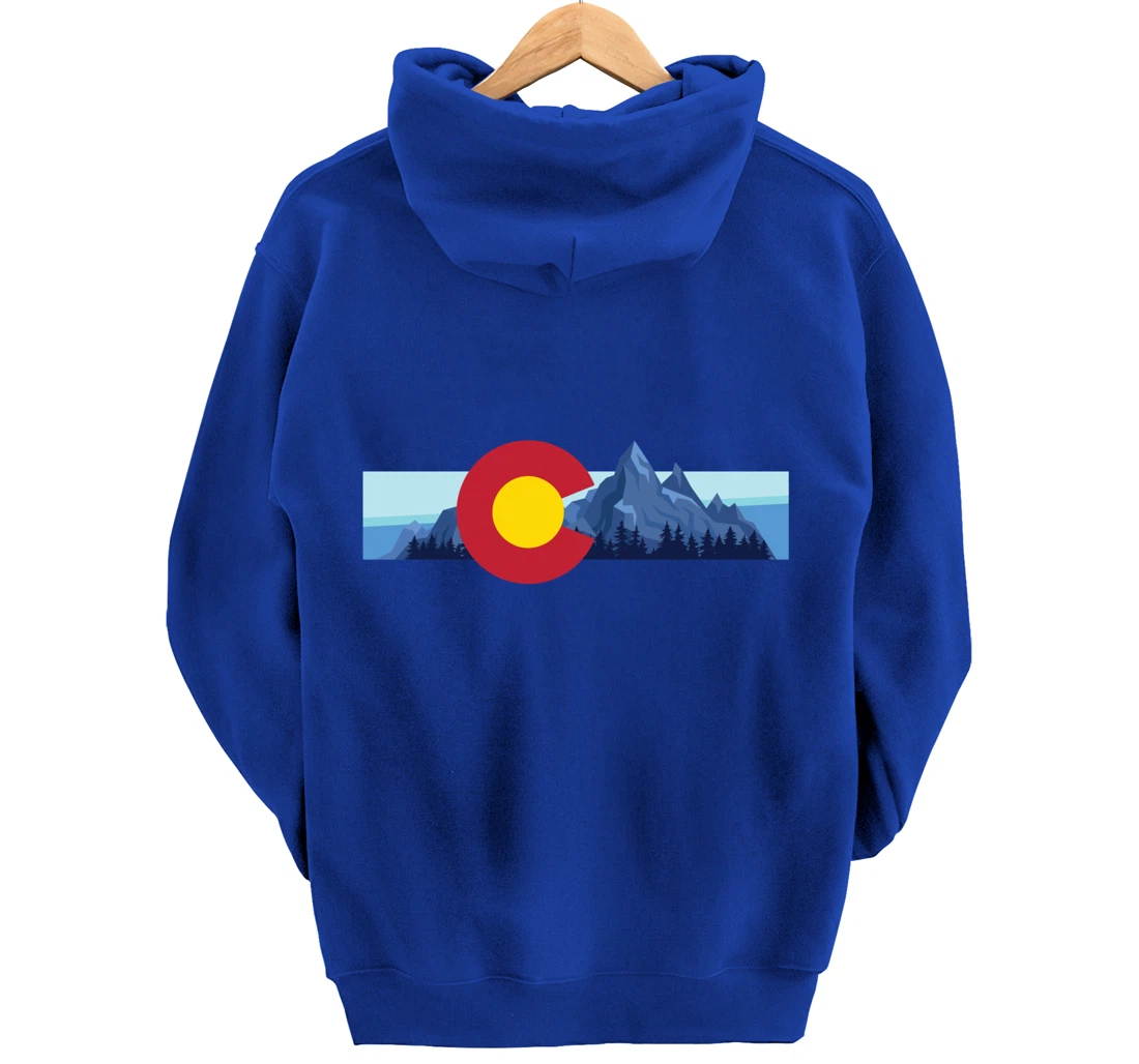 Colorado Flag Mountain State USA America Patriot Home Denver Pullover Hoodie