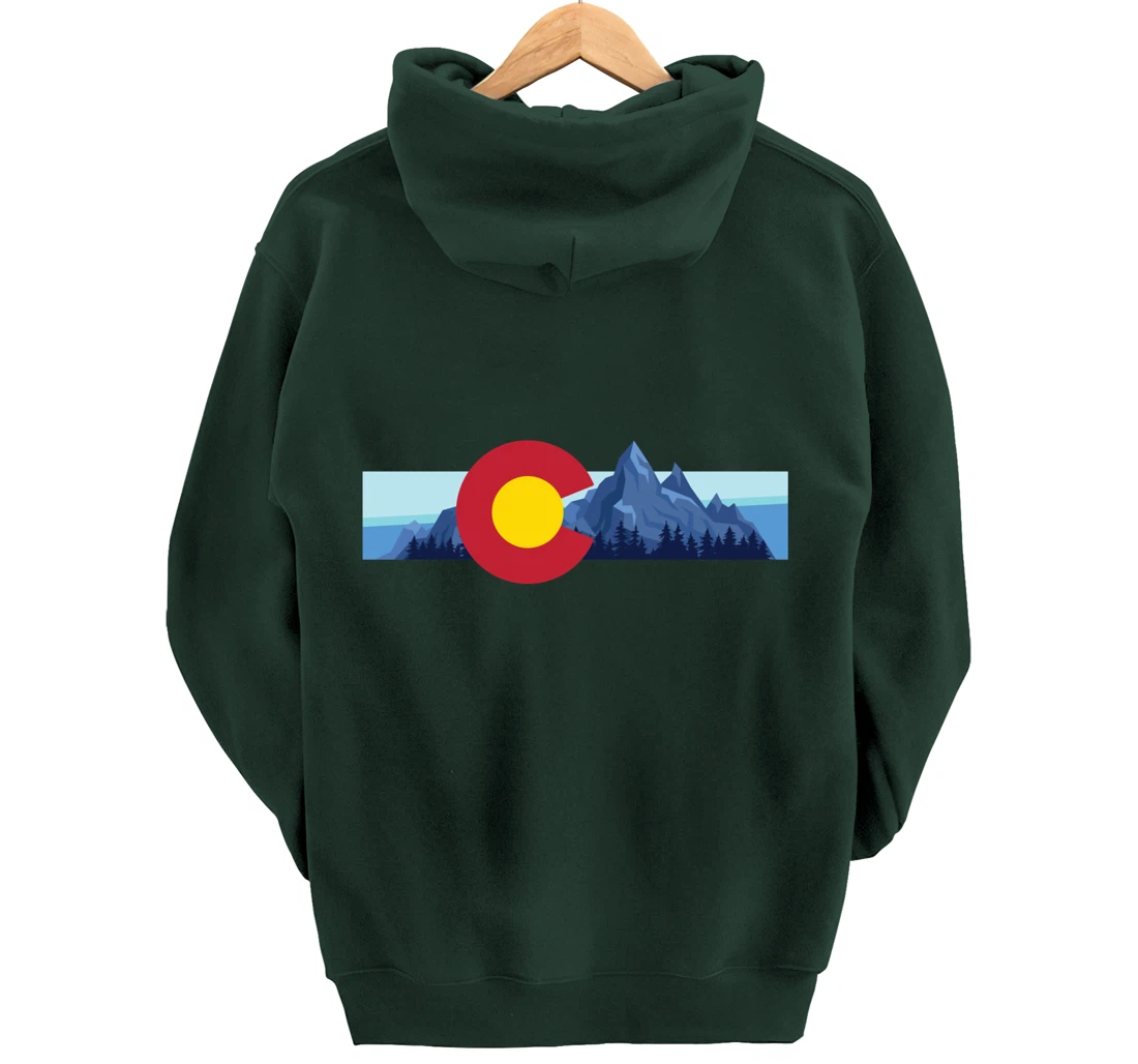 Colorado Flag Mountain State USA America Patriot Home Denver Pullover Hoodie