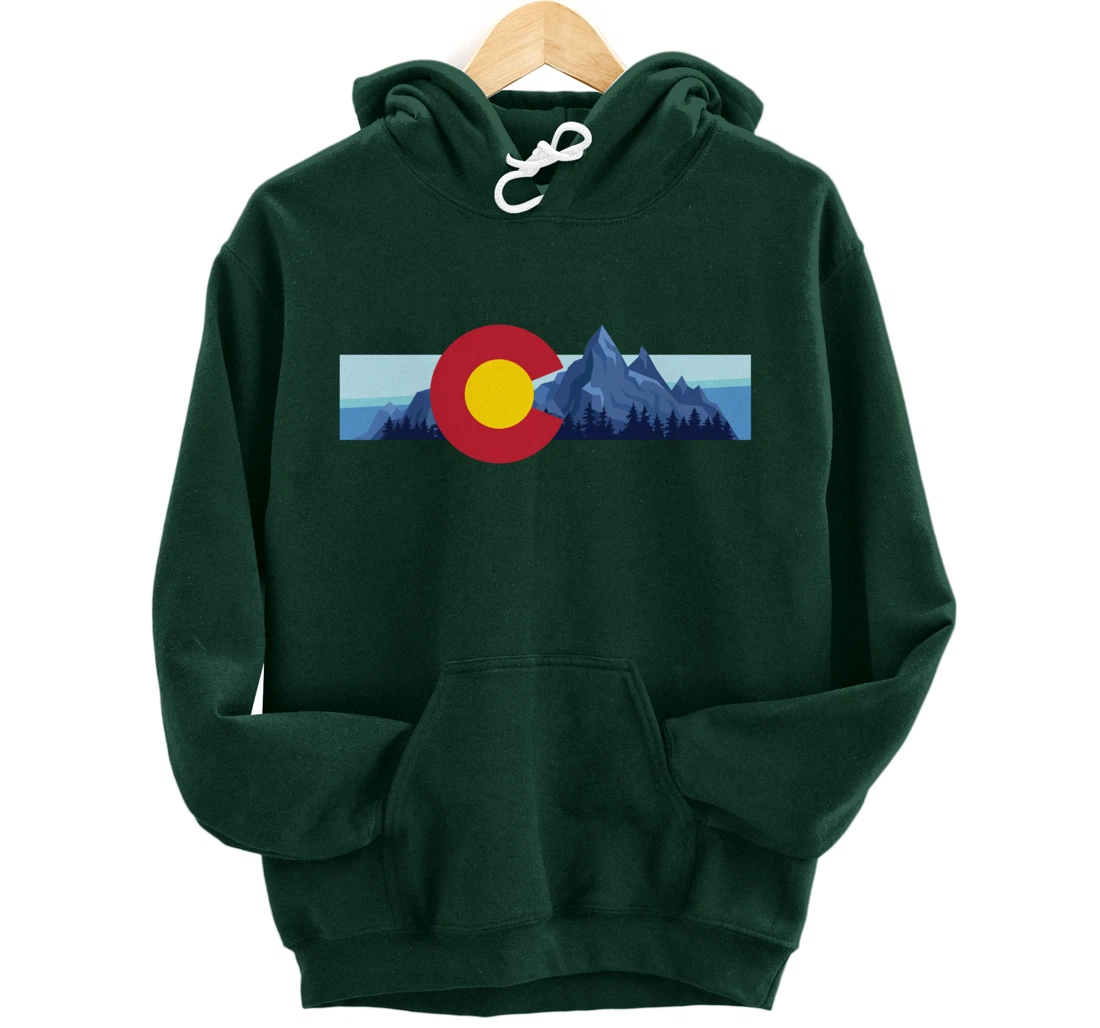 Colorado Flag Mountain State USA America Patriot Home Denver Pullover Hoodie