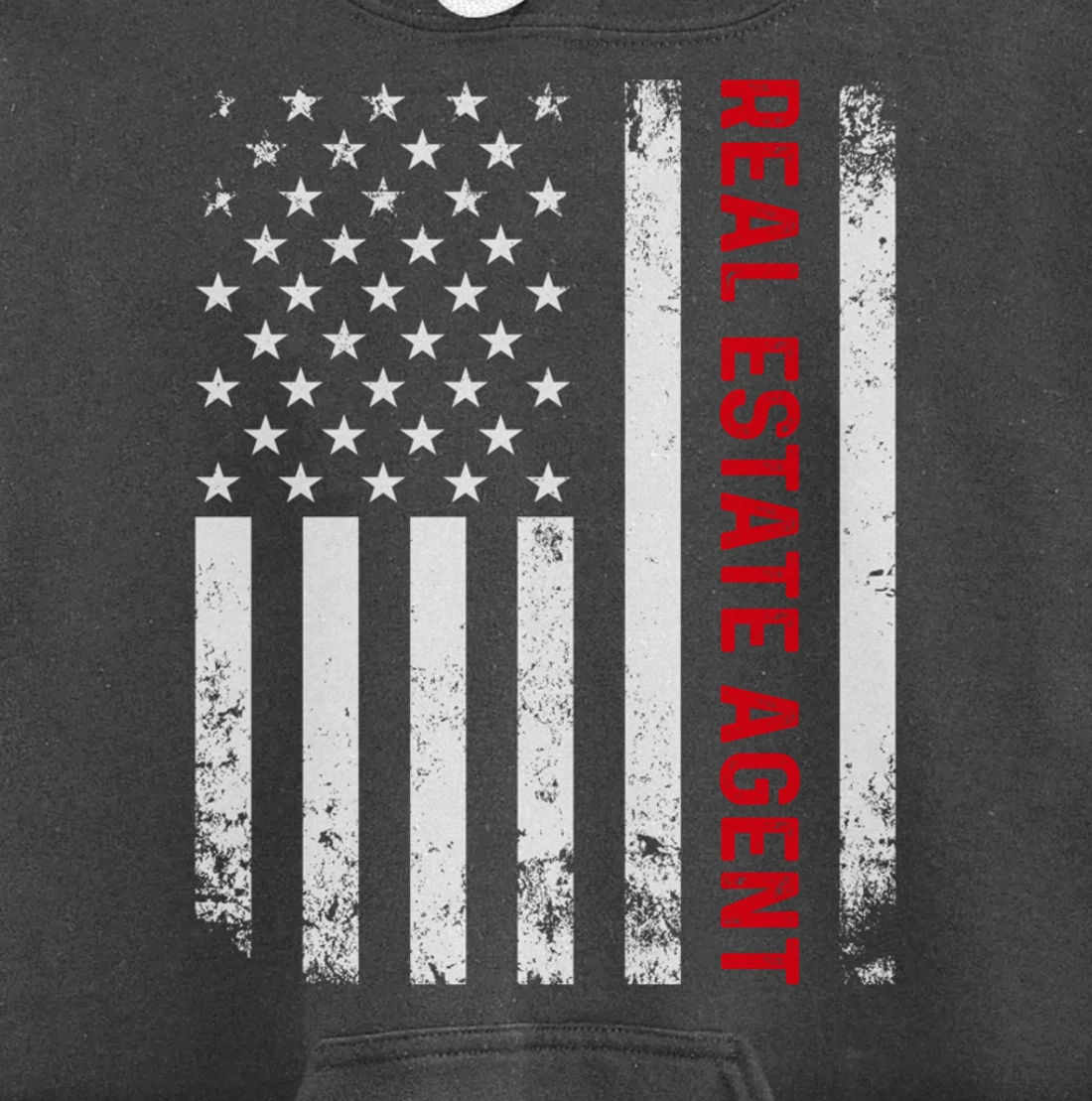 Real Estate Agent Patriotic American Flag Ladies Realtor Pullover Hoodie