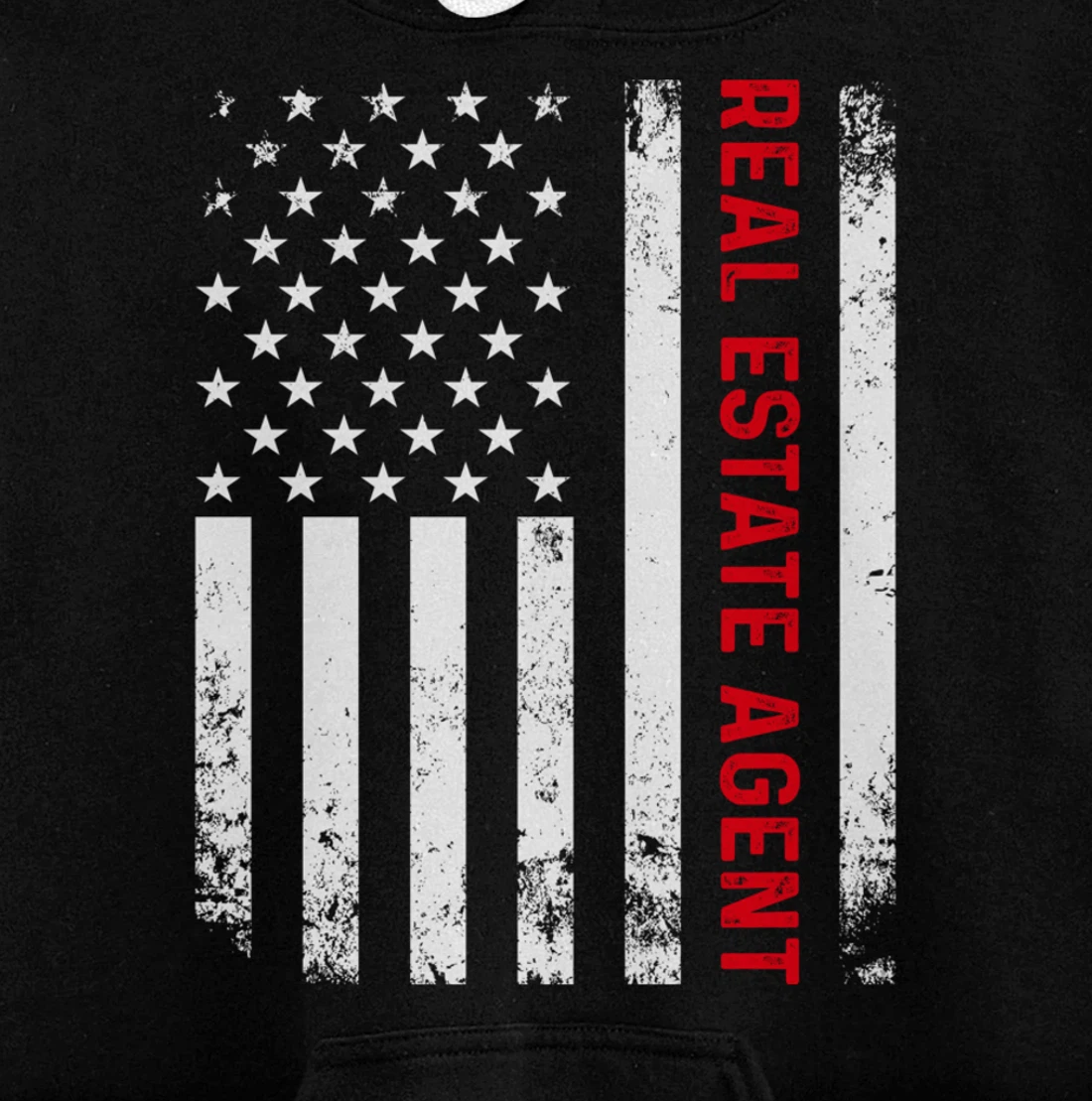 Real Estate Agent Patriotic American Flag Ladies Realtor Pullover Hoodie