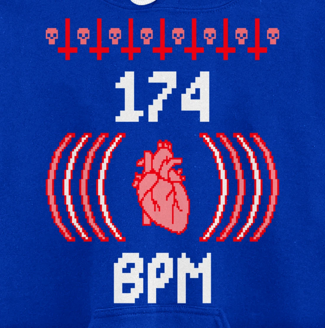 Junglist 174 BPM Heart DnB Drum and Bass Rave Pullover Hoodie