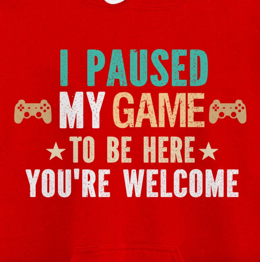 I Paused My Game To Be Here You Are Welcome - Funny Gamer Pullover Hoodie
