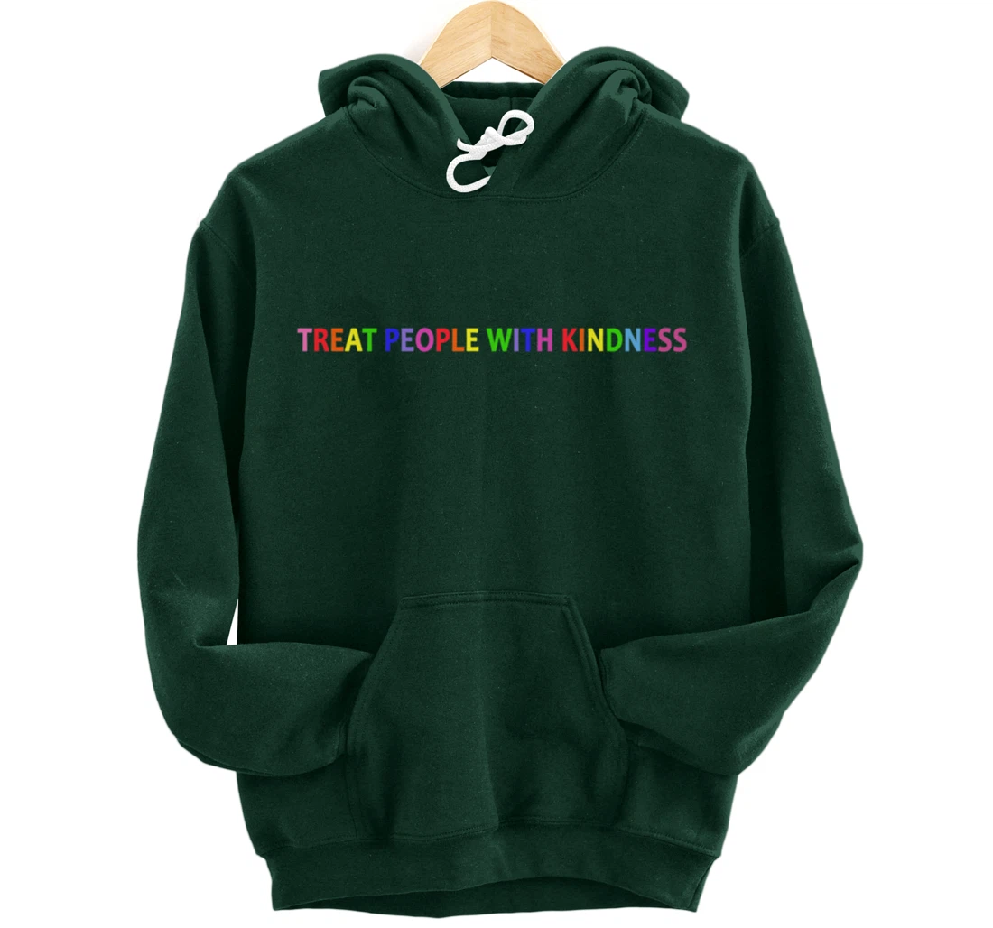 Treat People with Kindness Queer LGBTQ+ Love Equality Bi Pullover Hoodie