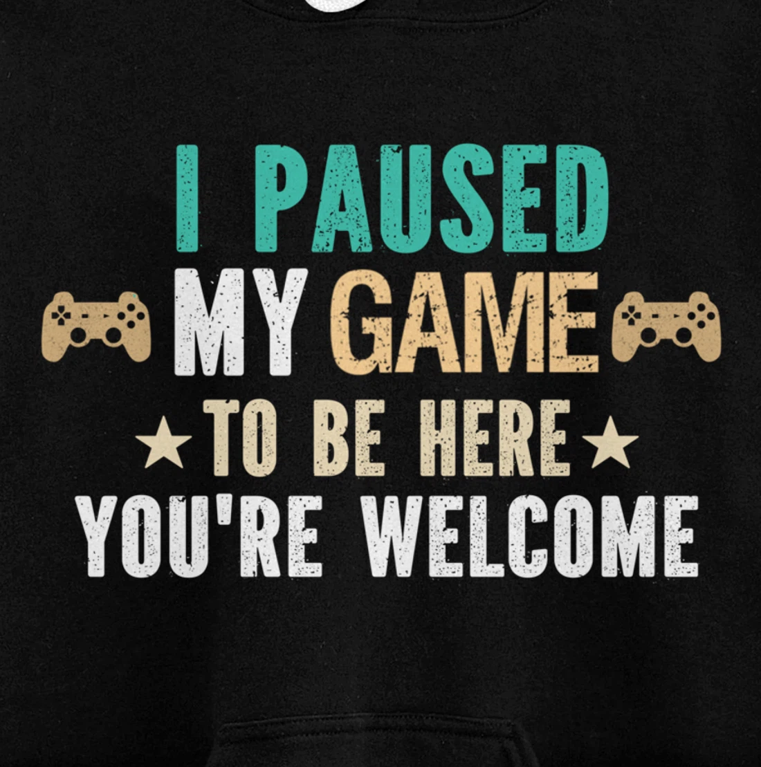 I Paused My Game To Be Here You Are Welcome - Funny Gamer Pullover Hoodie