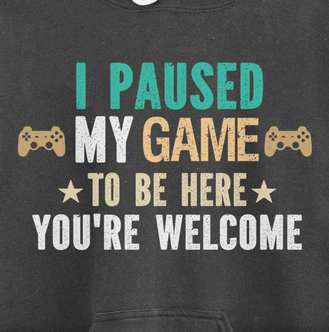 I Paused My Game To Be Here You Are Welcome - Funny Gamer Pullover Hoodie