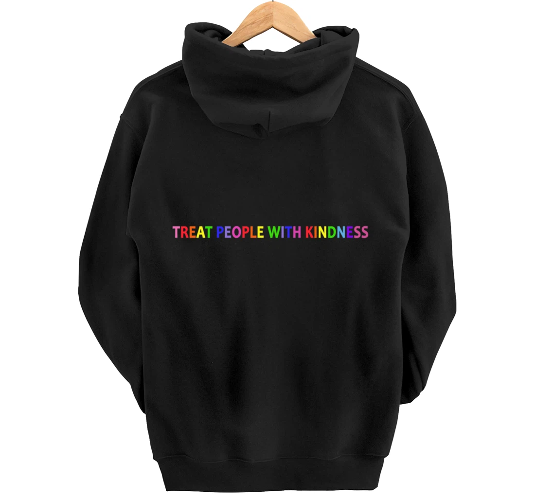 Treat People with Kindness Queer LGBTQ+ Love Equality Bi Pullover Hoodie