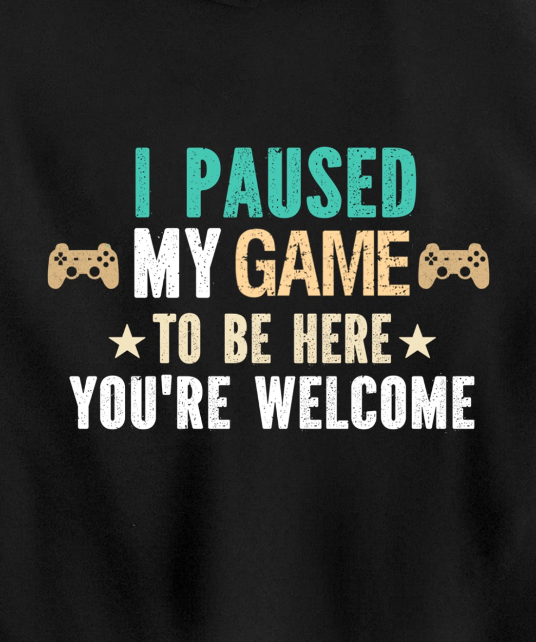 I Paused My Game To Be Here You Are Welcome - Funny Gamer Pullover Hoodie