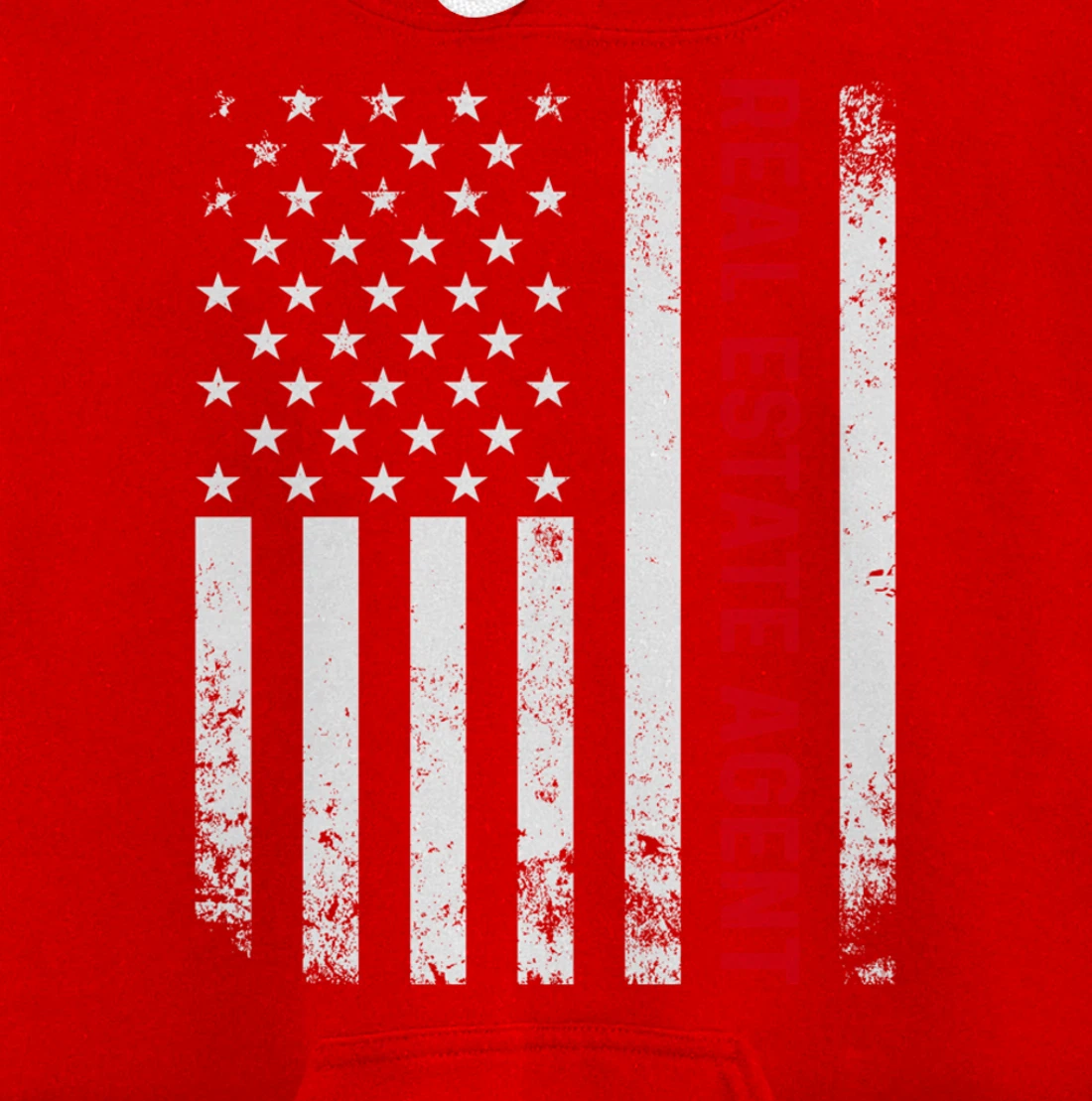 Real Estate Agent Patriotic American Flag Ladies Realtor Pullover Hoodie