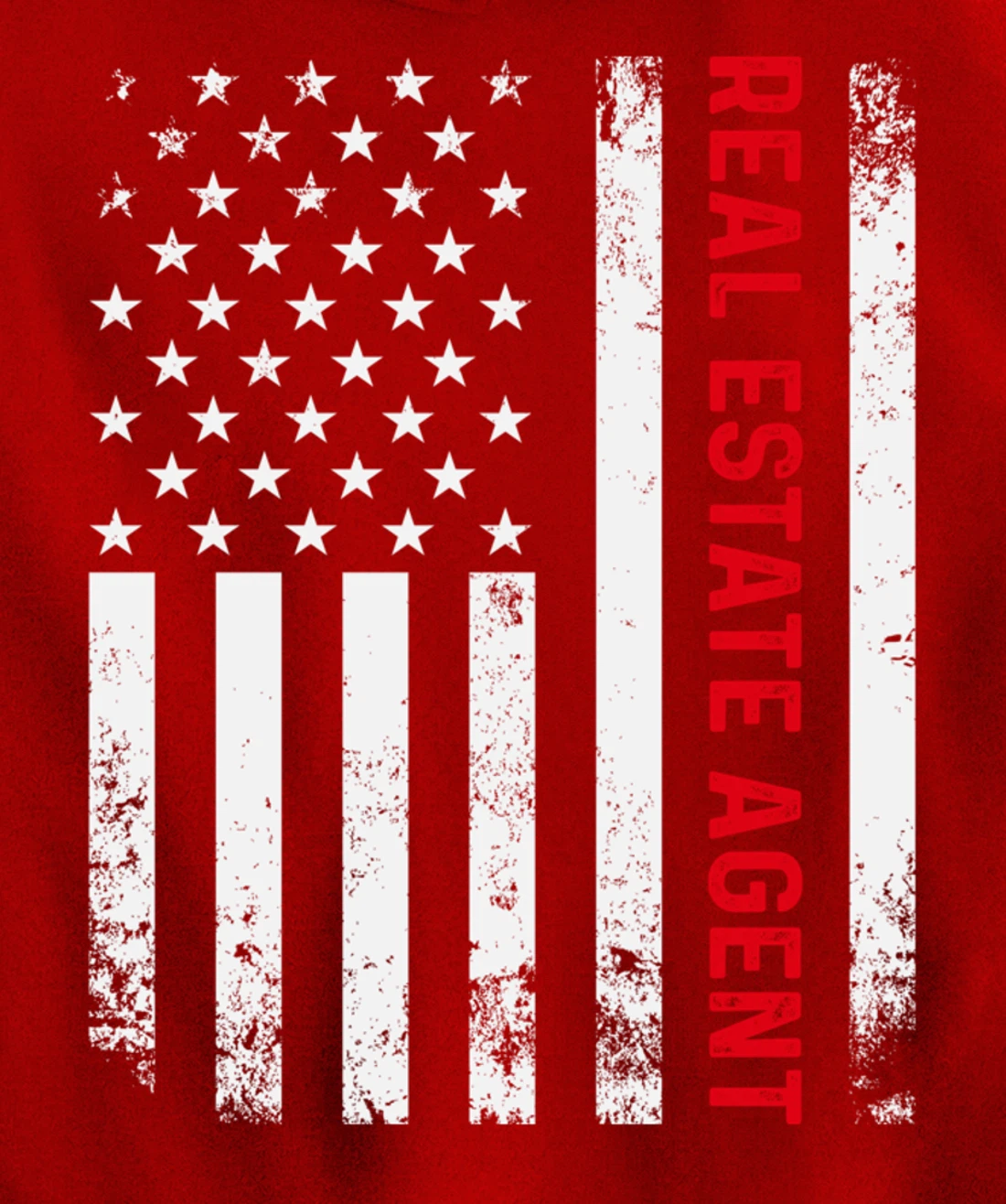 Real Estate Agent Patriotic American Flag Ladies Realtor Pullover Hoodie