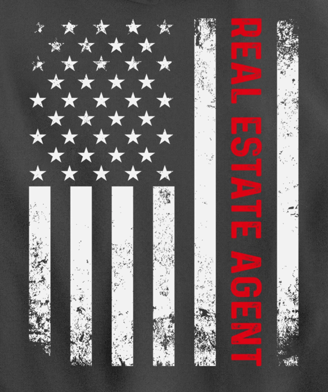 Real Estate Agent Patriotic American Flag Ladies Realtor Pullover Hoodie