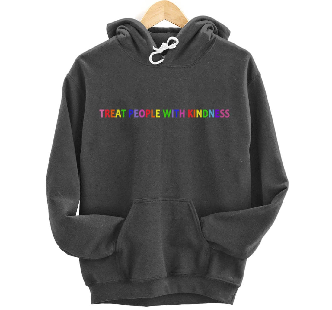 Treat People with Kindness Queer LGBTQ+ Love Equality Bi Pullover Hoodie