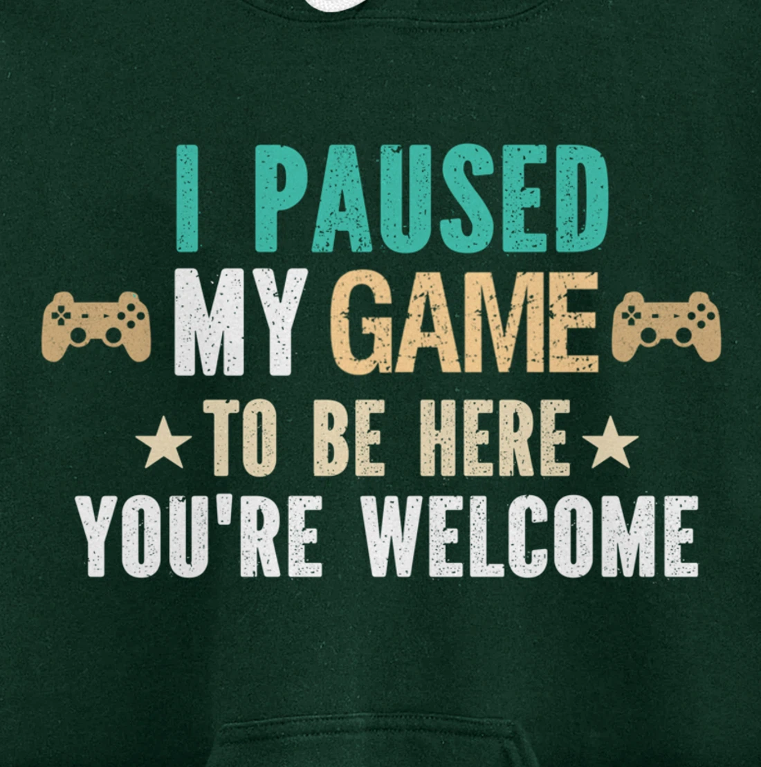 I Paused My Game To Be Here You Are Welcome - Funny Gamer Pullover Hoodie