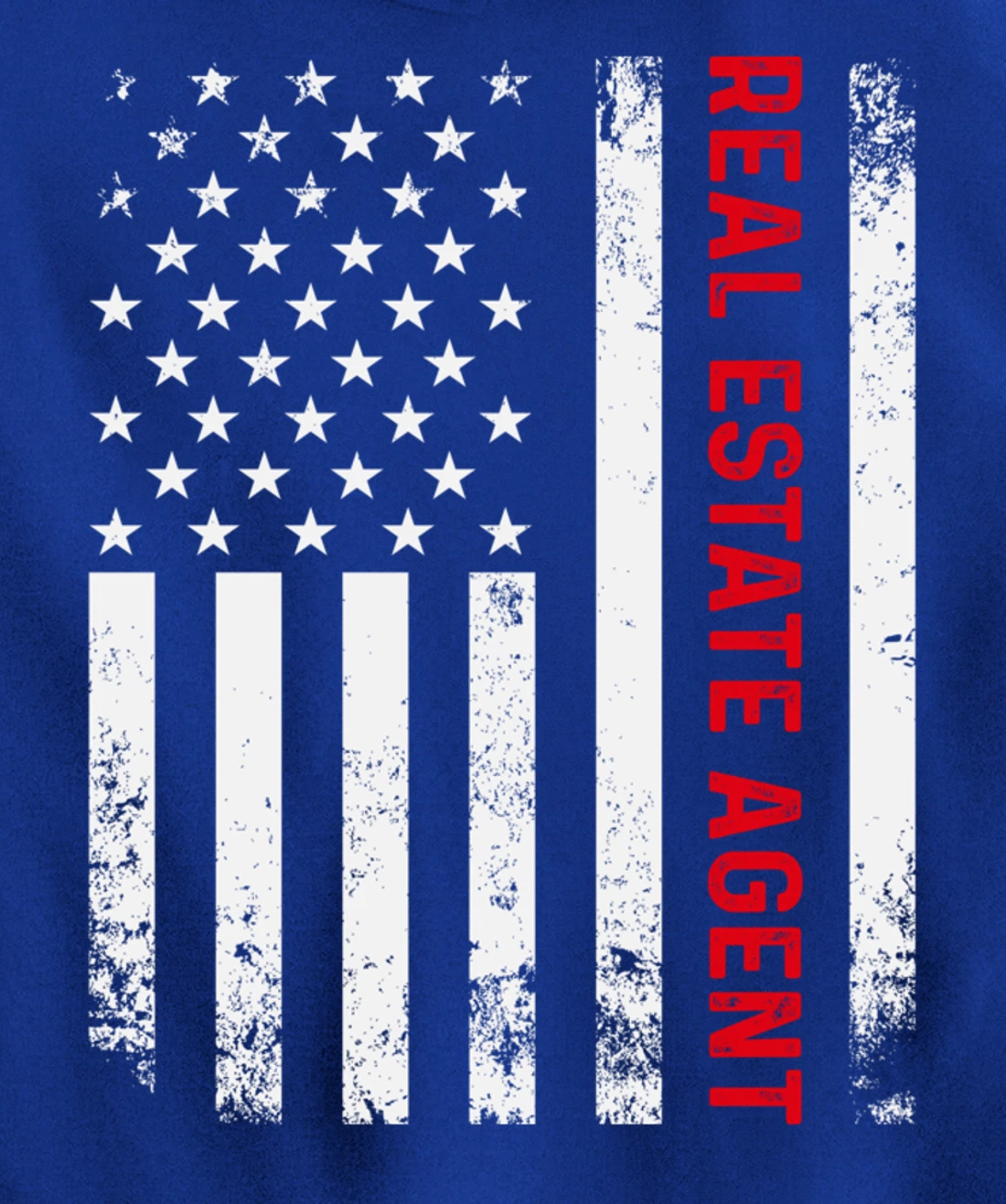 Real Estate Agent Patriotic American Flag Ladies Realtor Pullover Hoodie