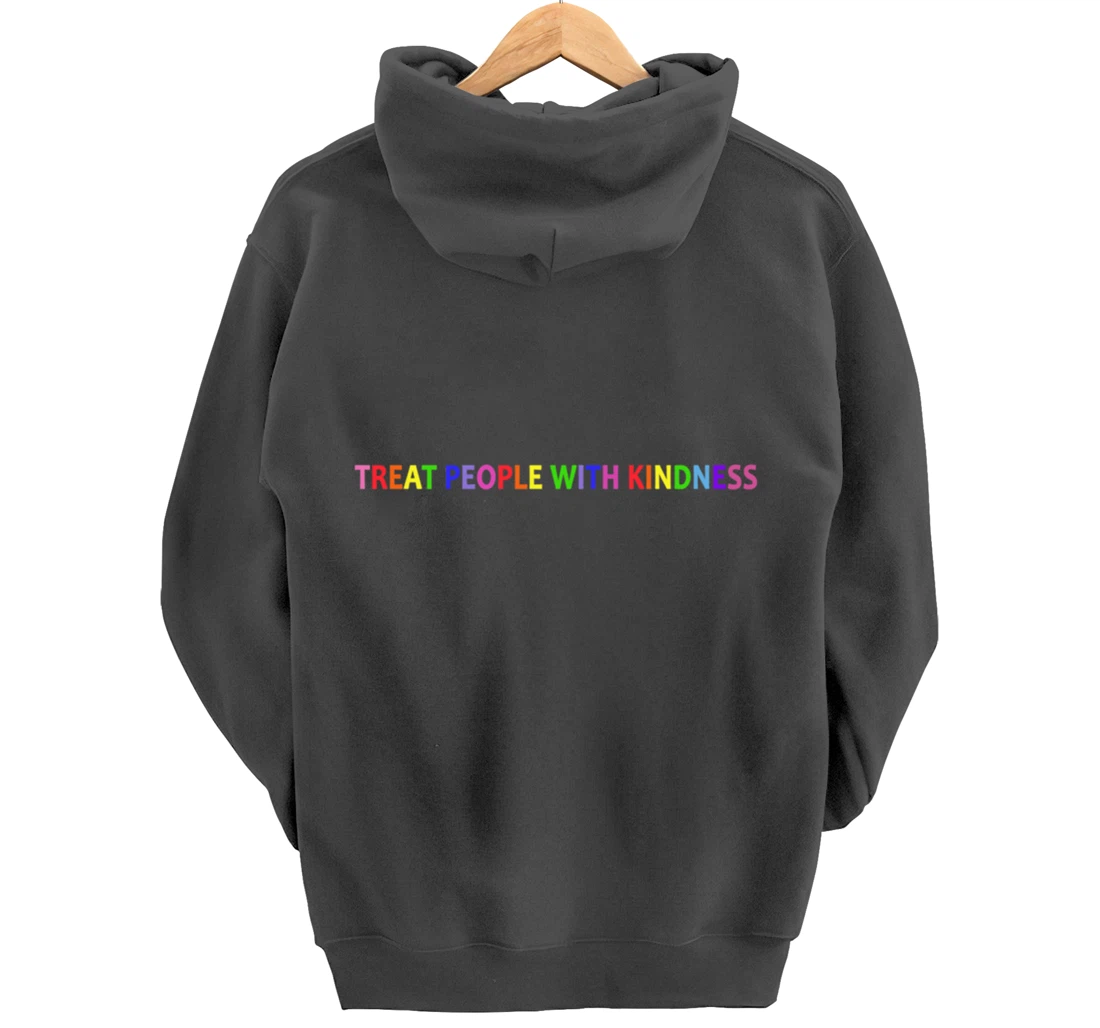 Treat People with Kindness Queer LGBTQ+ Love Equality Bi Pullover Hoodie