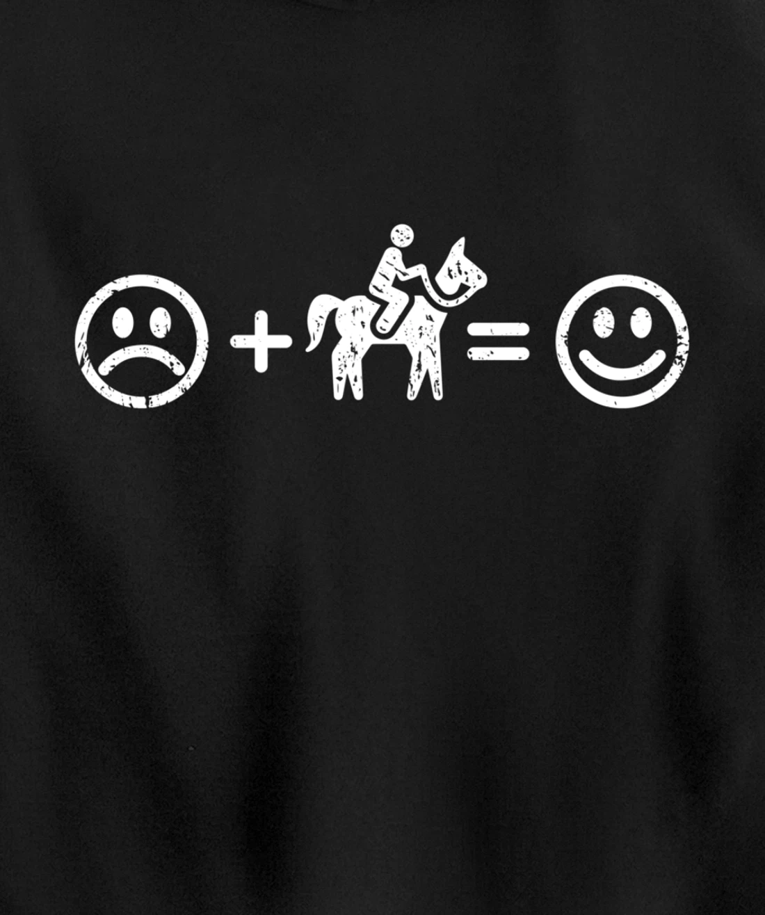 Horse-back Riding Makes Happy Equestrian Gift Horse Lover Pullover Hoodie