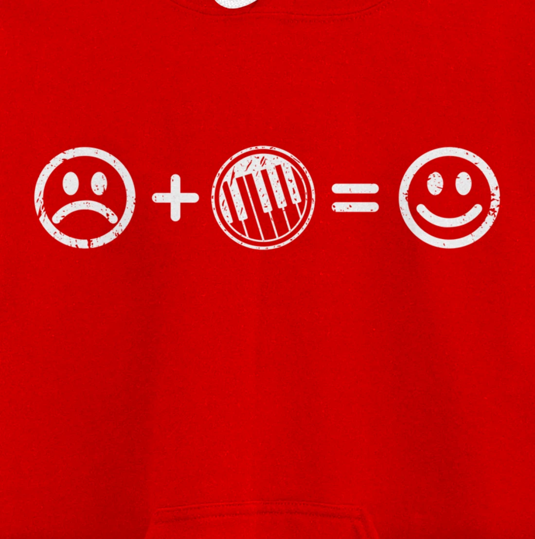 Keyboard Music Makes Happy Gift Keyboard Player Lover Fan Pullover Hoodie