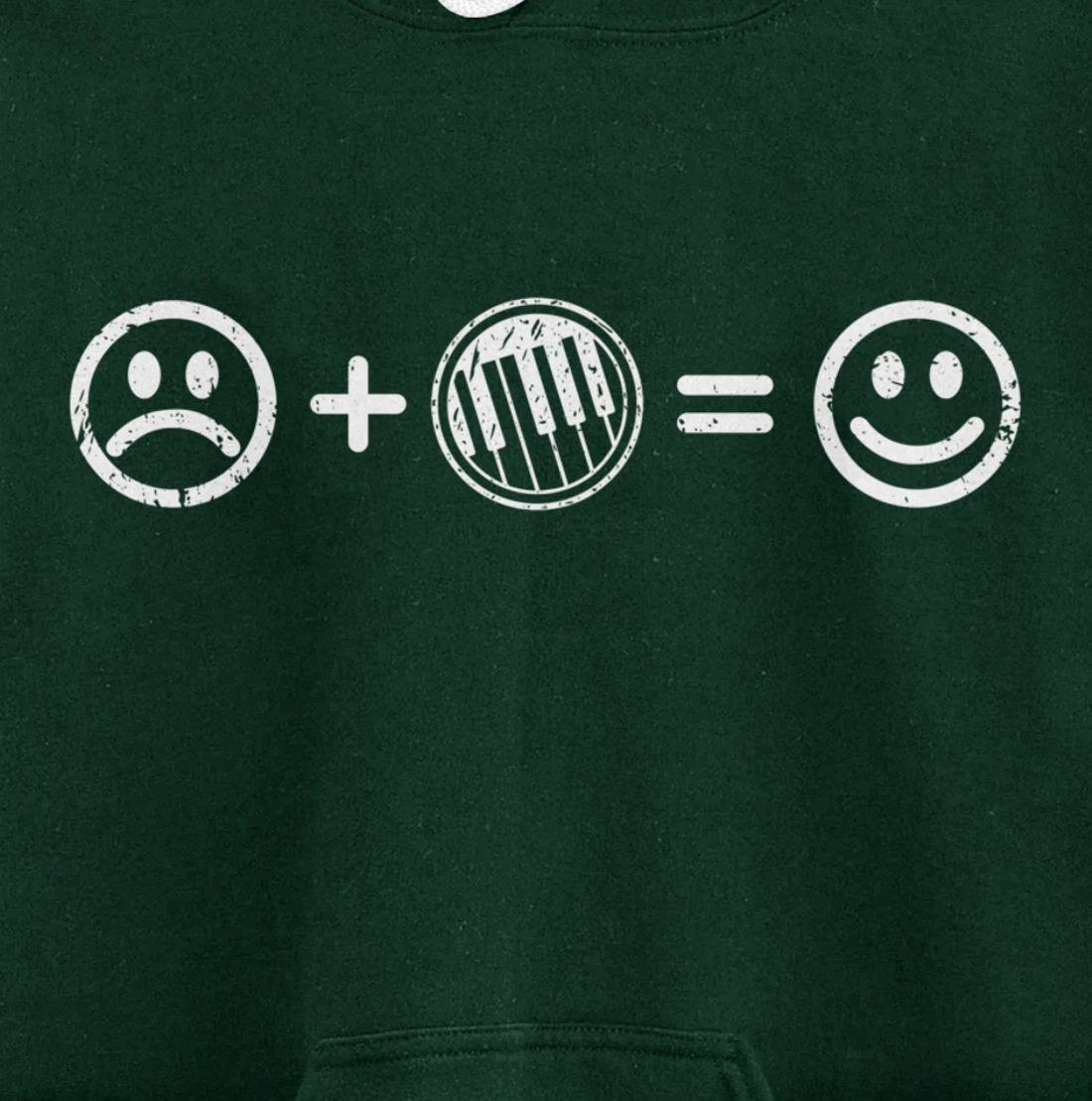 Keyboard Music Makes Happy Gift Keyboard Player Lover Fan Pullover Hoodie