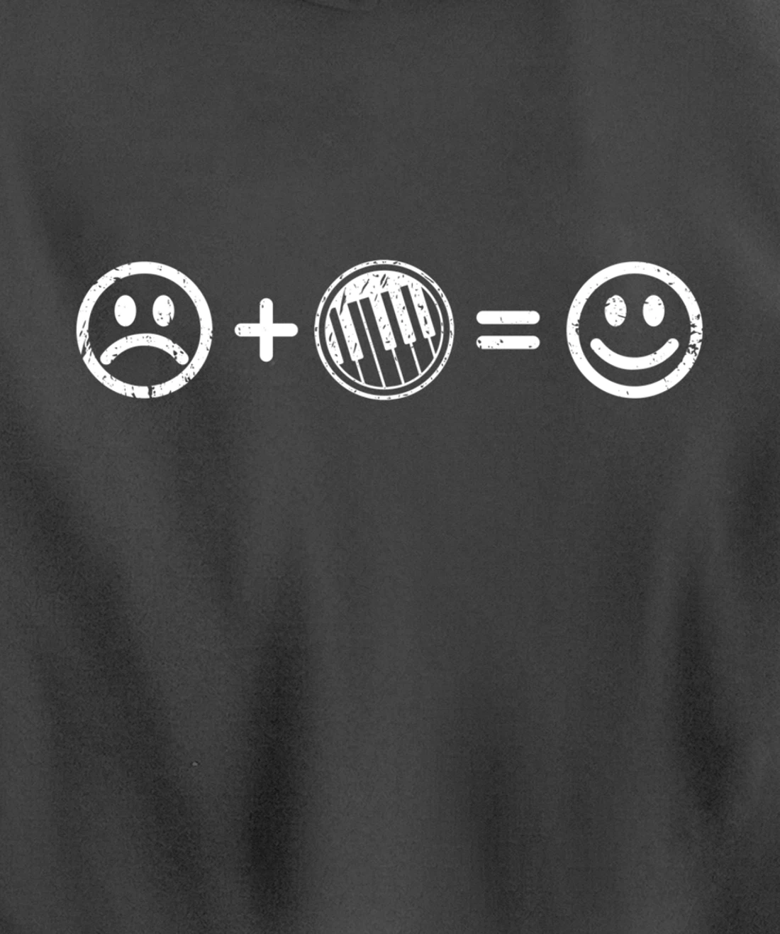 Keyboard Music Makes Happy Gift Keyboard Player Lover Fan Pullover Hoodie