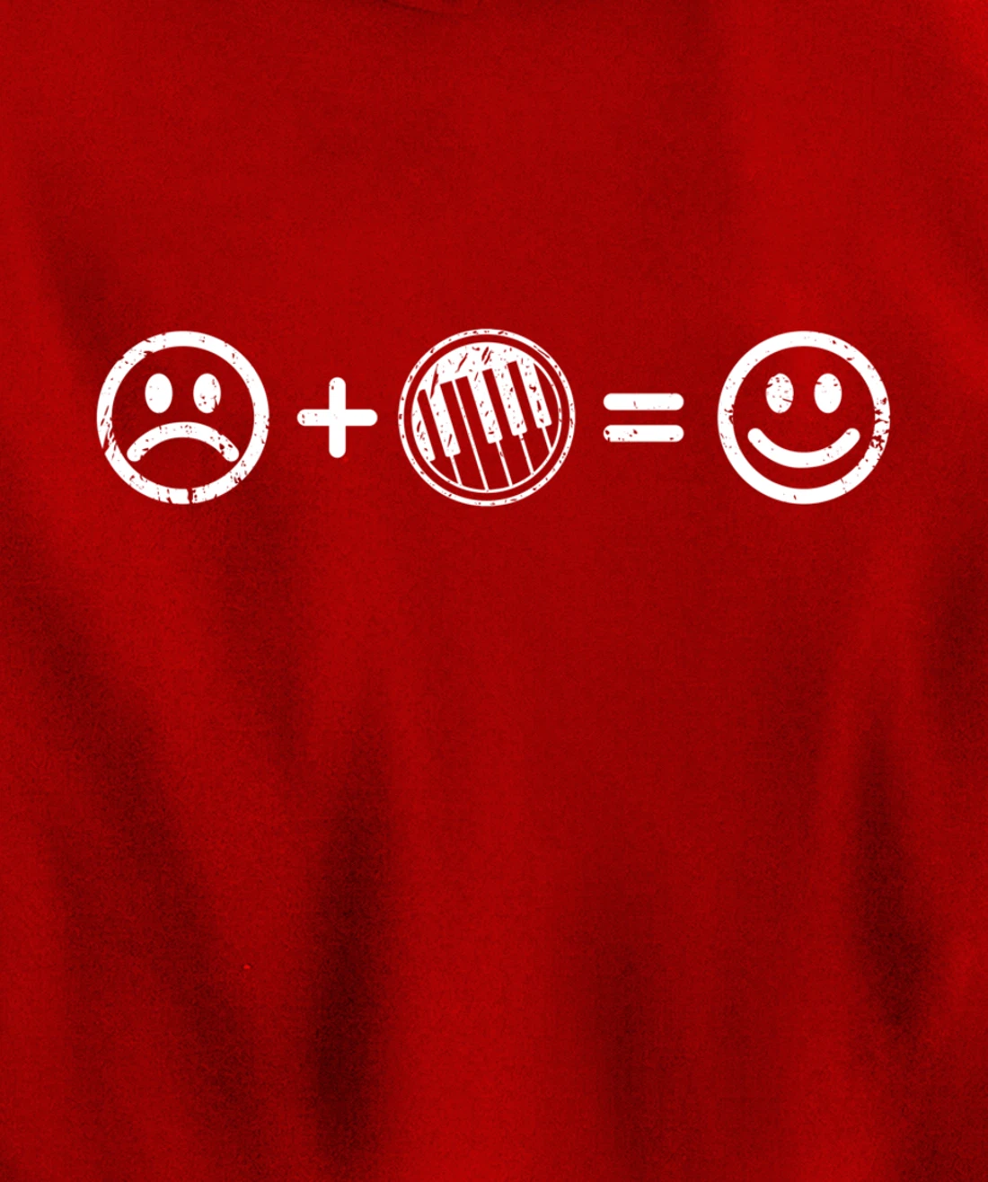 Keyboard Music Makes Happy Gift Keyboard Player Lover Fan Pullover Hoodie