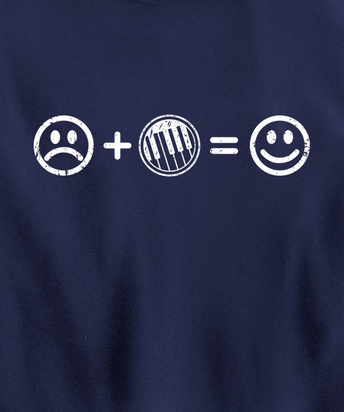 Keyboard Music Makes Happy Gift Keyboard Player Lover Fan Pullover Hoodie