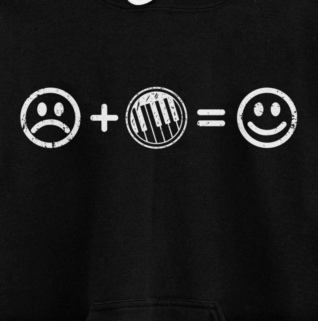 Keyboard Music Makes Happy Gift Keyboard Player Lover Fan Pullover Hoodie