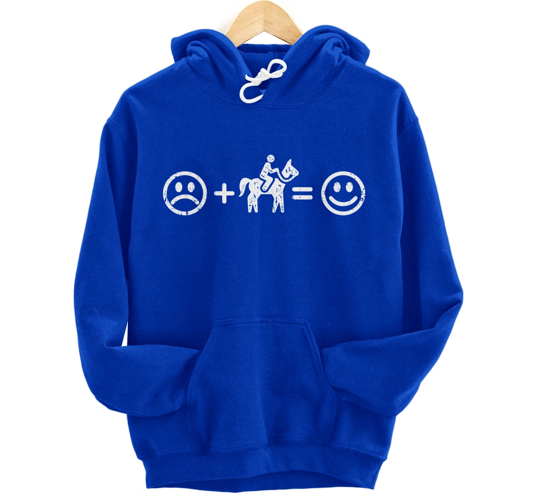 Horse-back Riding Makes Happy Equestrian Gift Horse Lover Pullover Hoodie