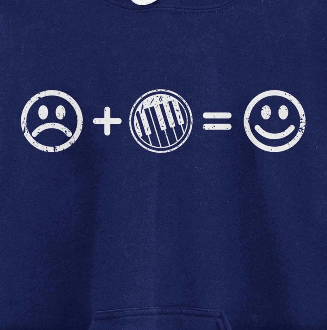 Keyboard Music Makes Happy Gift Keyboard Player Lover Fan Pullover Hoodie