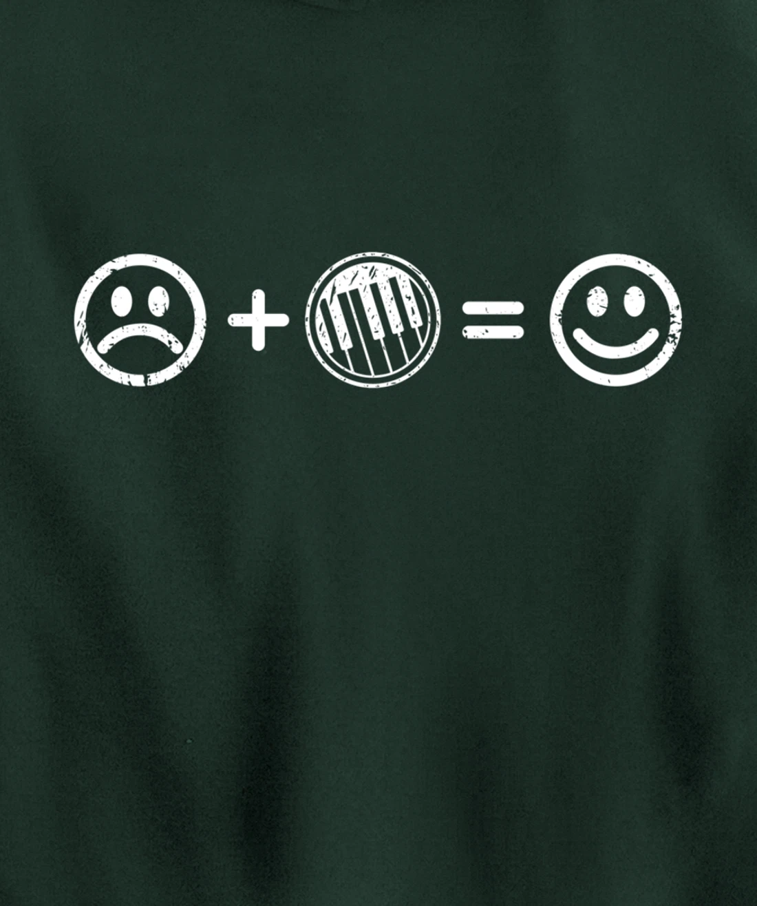 Keyboard Music Makes Happy Gift Keyboard Player Lover Fan Pullover Hoodie