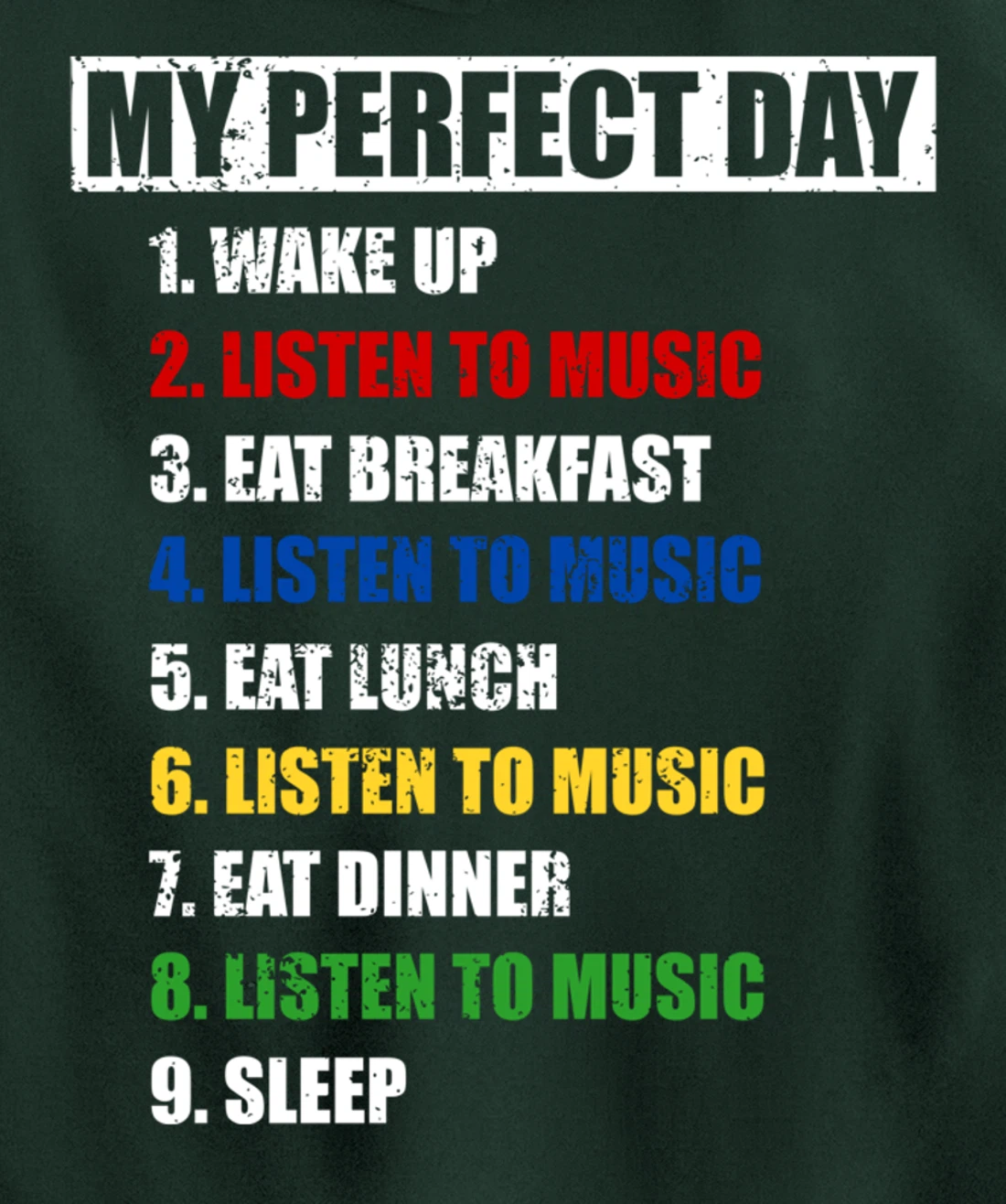 Fun My Perfect Day Women Who Love To Listen To Music & Tunes Pullover Hoodie