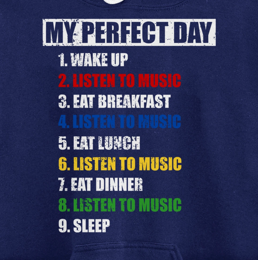 Fun My Perfect Day Women Who Love To Listen To Music & Tunes Pullover Hoodie