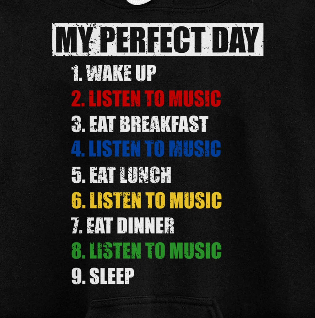 Fun My Perfect Day Women Who Love To Listen To Music & Tunes Pullover Hoodie