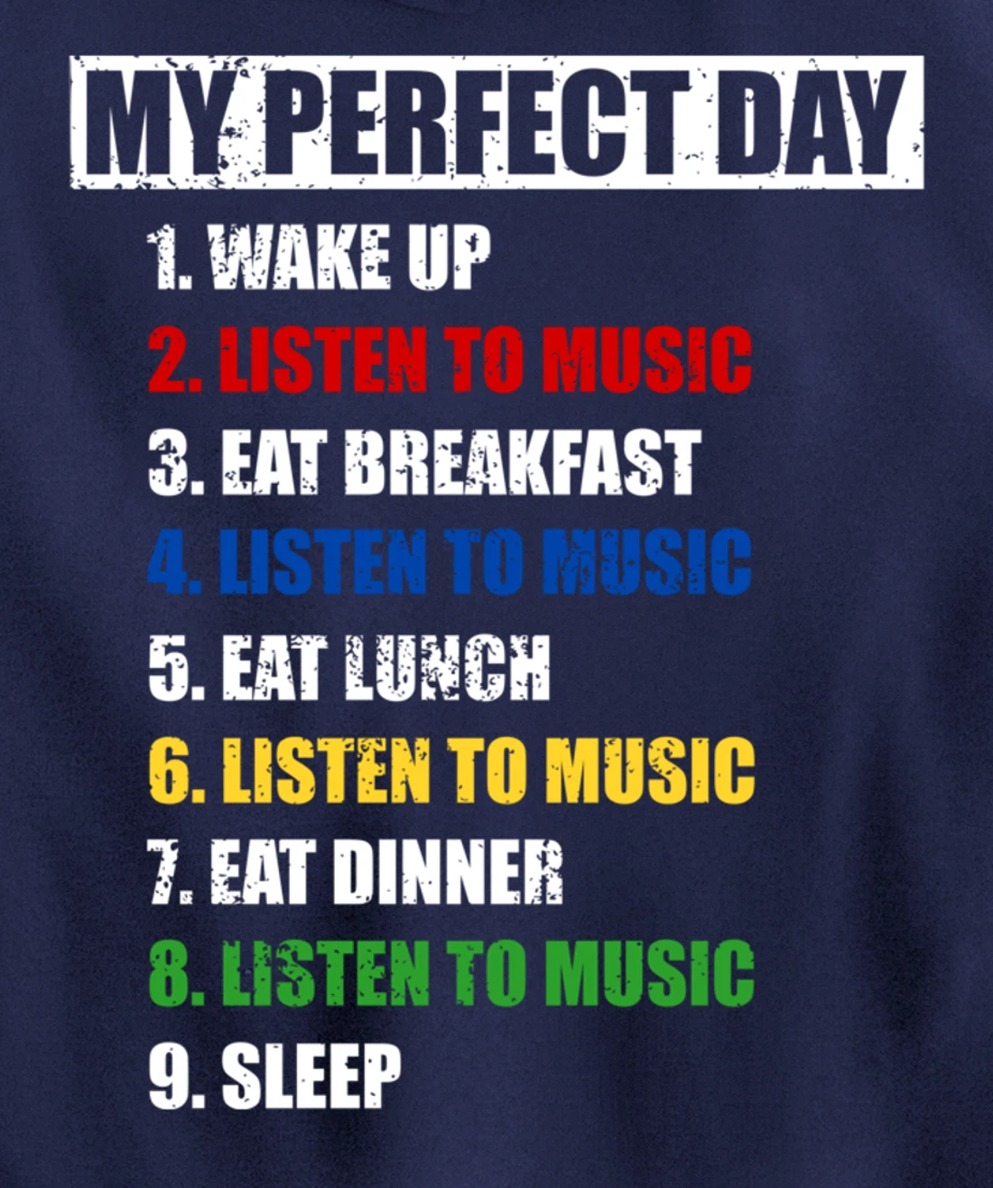 Fun My Perfect Day Women Who Love To Listen To Music & Tunes Pullover Hoodie