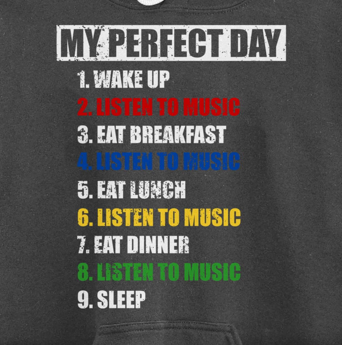 Fun My Perfect Day Women Who Love To Listen To Music & Tunes Pullover Hoodie