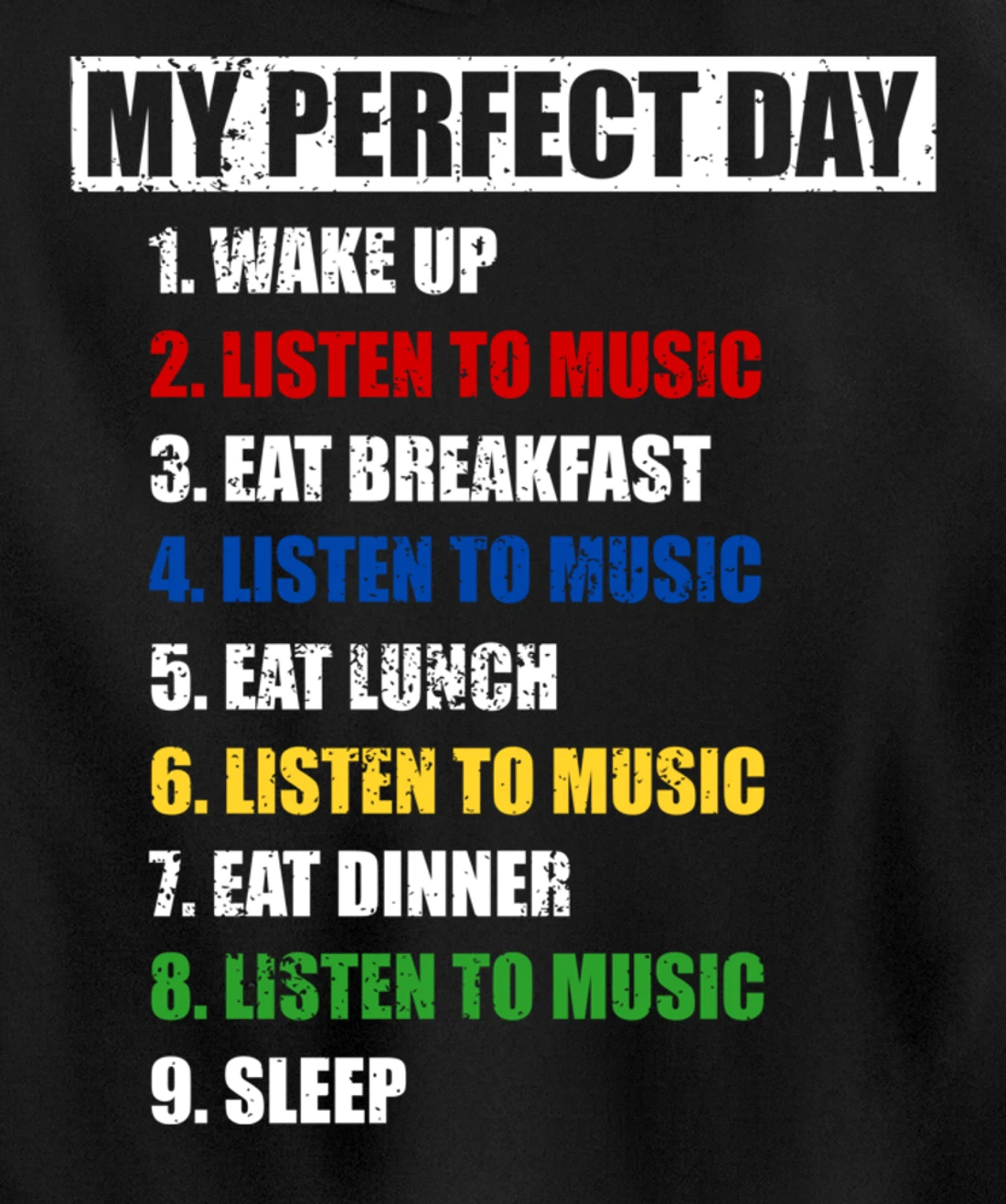 Fun My Perfect Day Women Who Love To Listen To Music & Tunes Pullover Hoodie