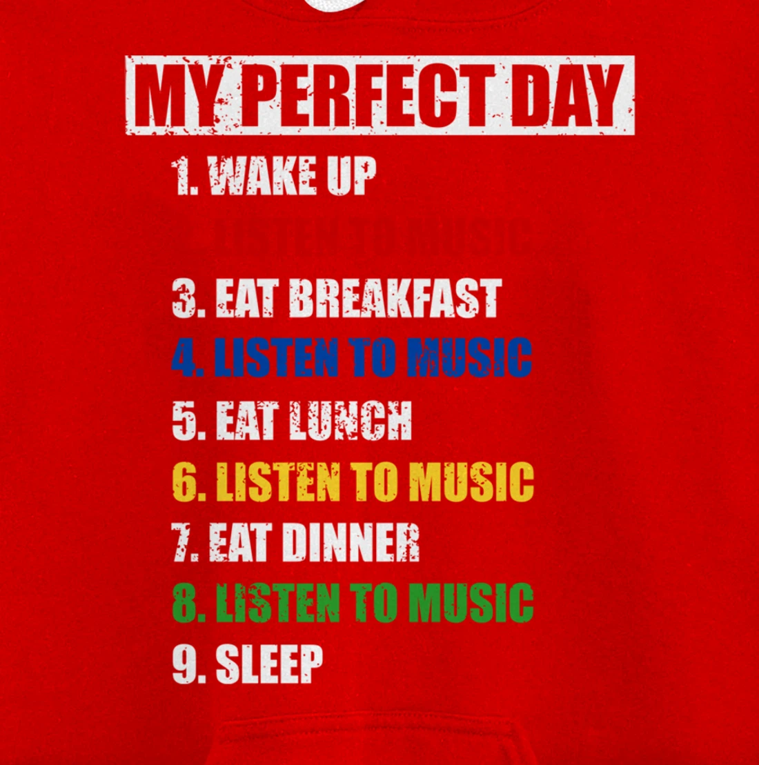 Fun My Perfect Day Women Who Love To Listen To Music & Tunes Pullover Hoodie