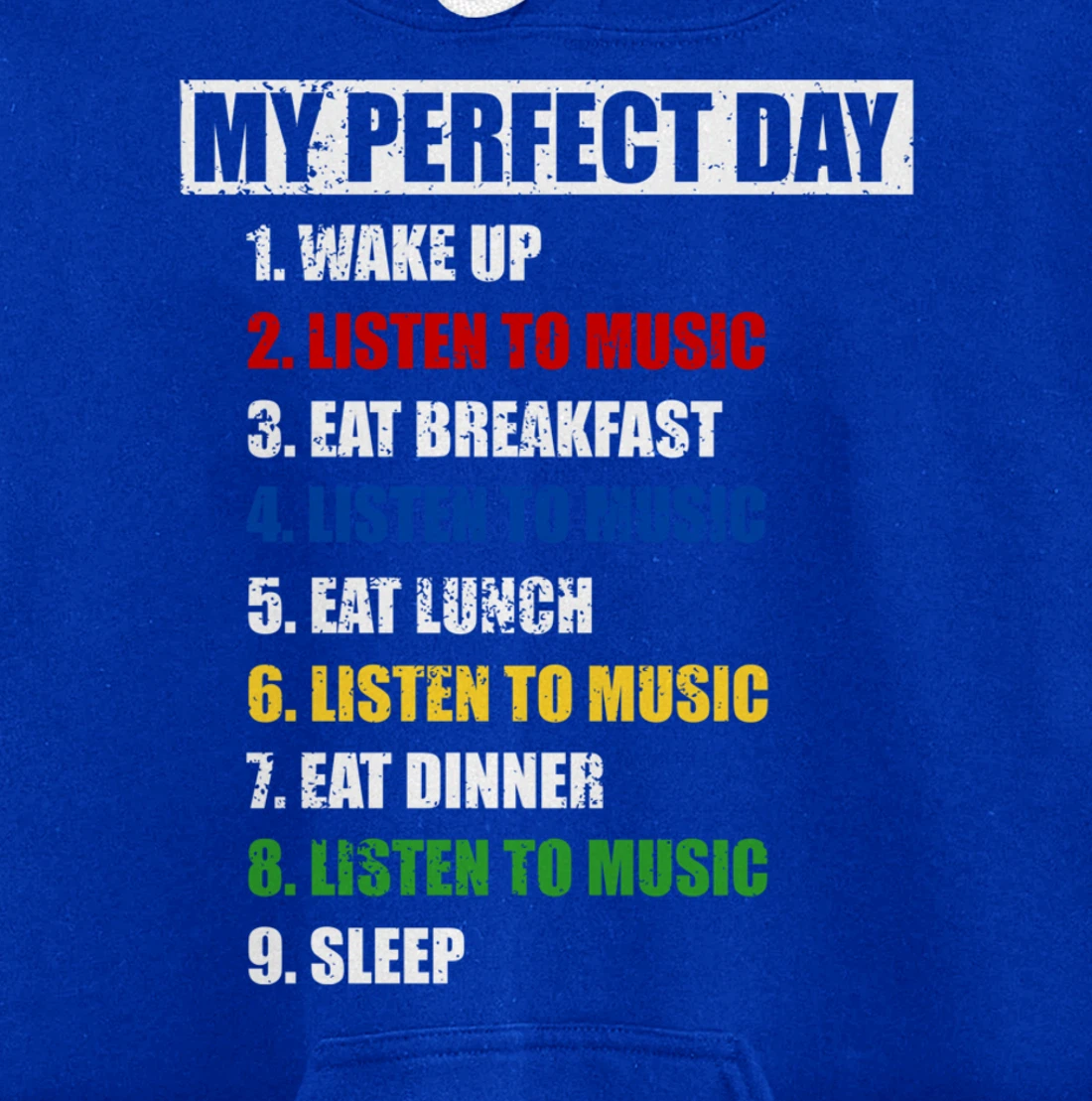 Fun My Perfect Day Women Who Love To Listen To Music & Tunes Pullover Hoodie