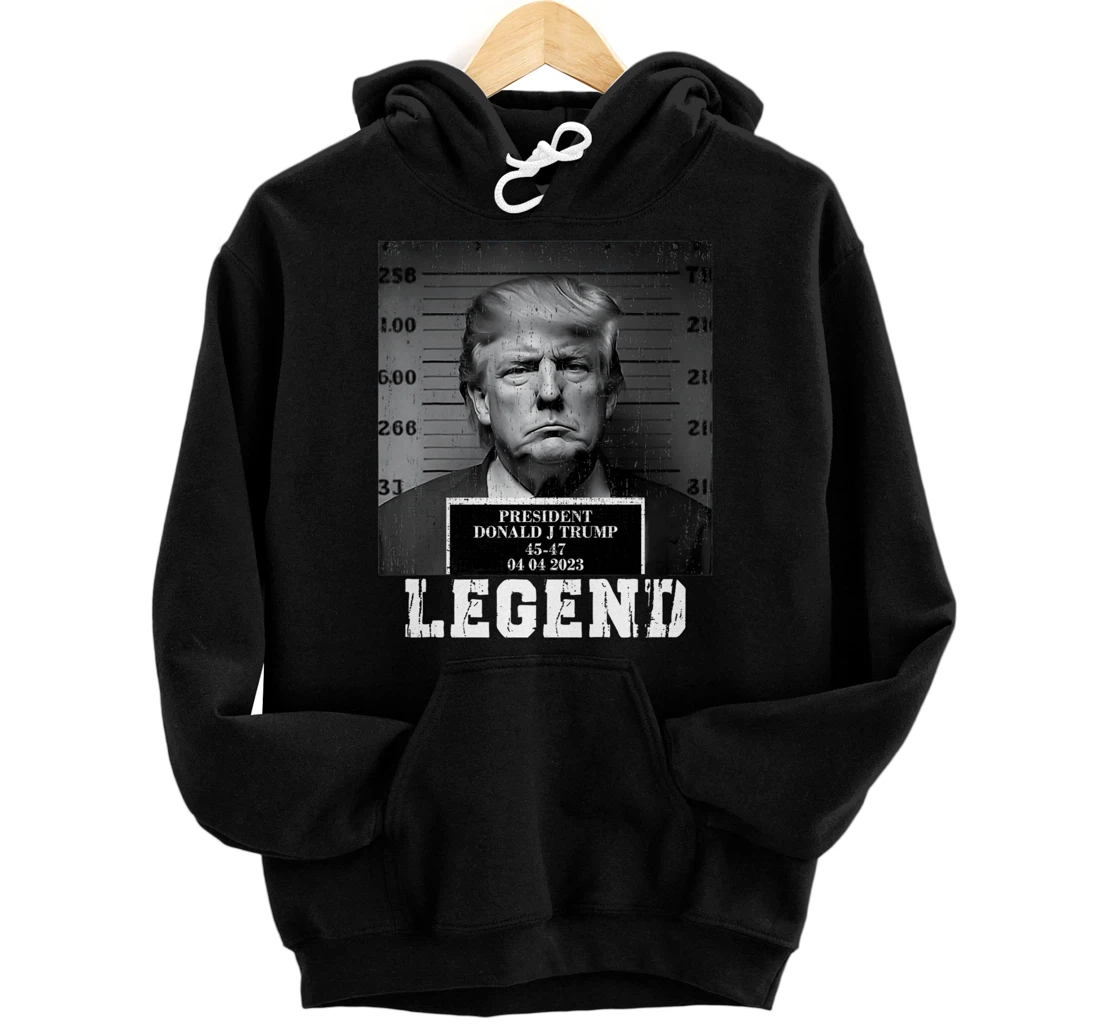 Trump 2024 Mugshot President Legend Pullover Hoodie