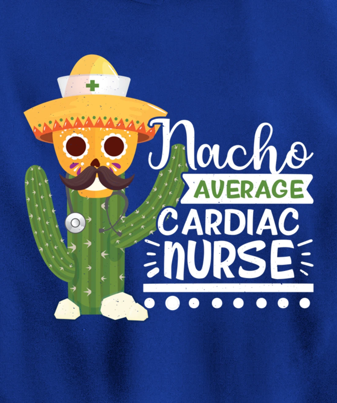 Funny Nursing Lover Nacho Graphic Women Men Cardiac Nurse Pullover Hoodie