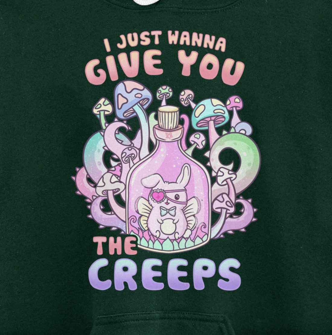 I Just Wanna Give You The Creeps I Pastel Goth Occult Pullover Hoodie