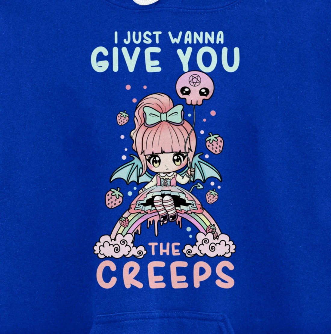 I Just Wanna Give You The Creeps I Soft Grunge Witch Girl Pullover Hoodie