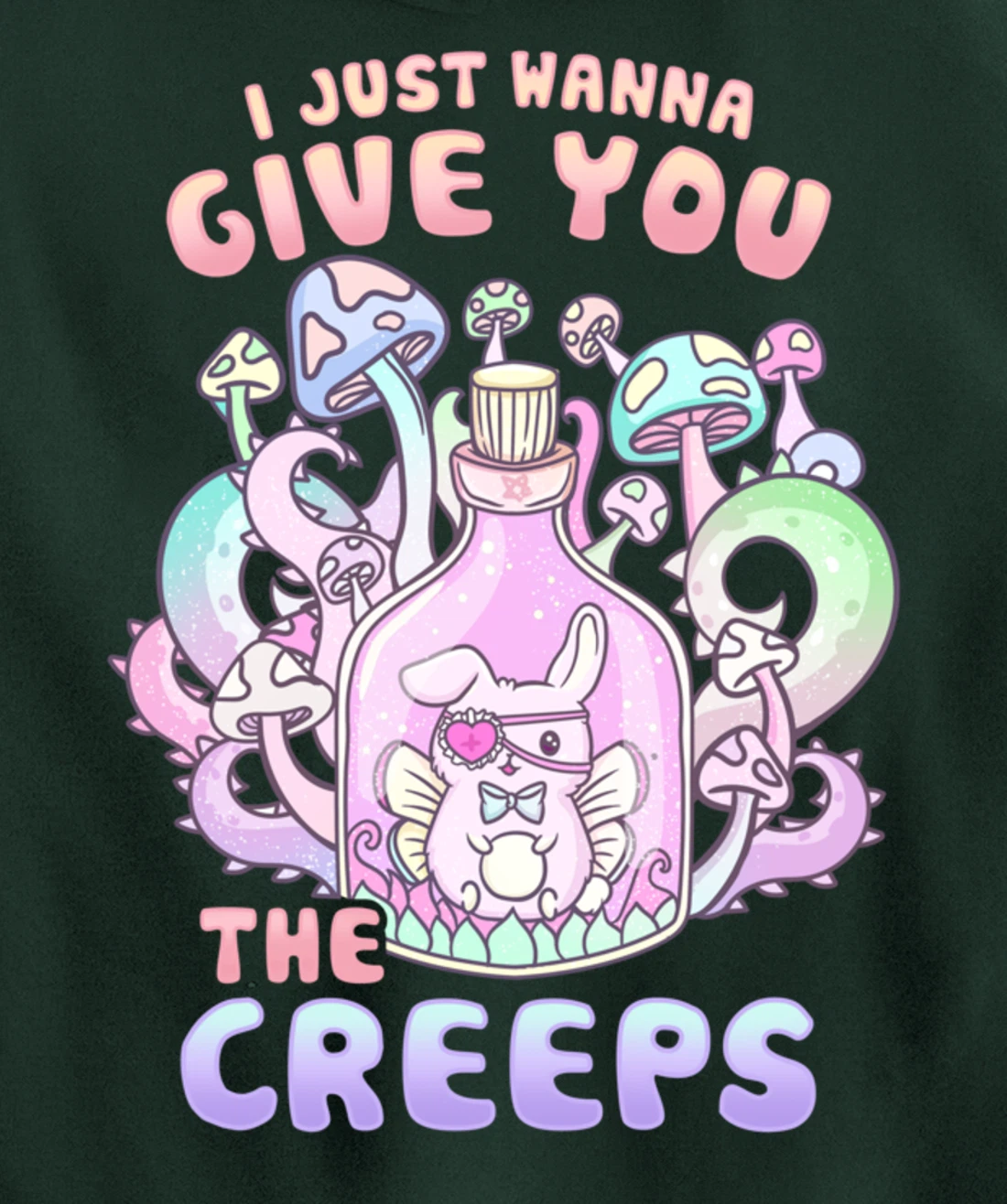 I Just Wanna Give You The Creeps I Pastel Goth Occult Pullover Hoodie