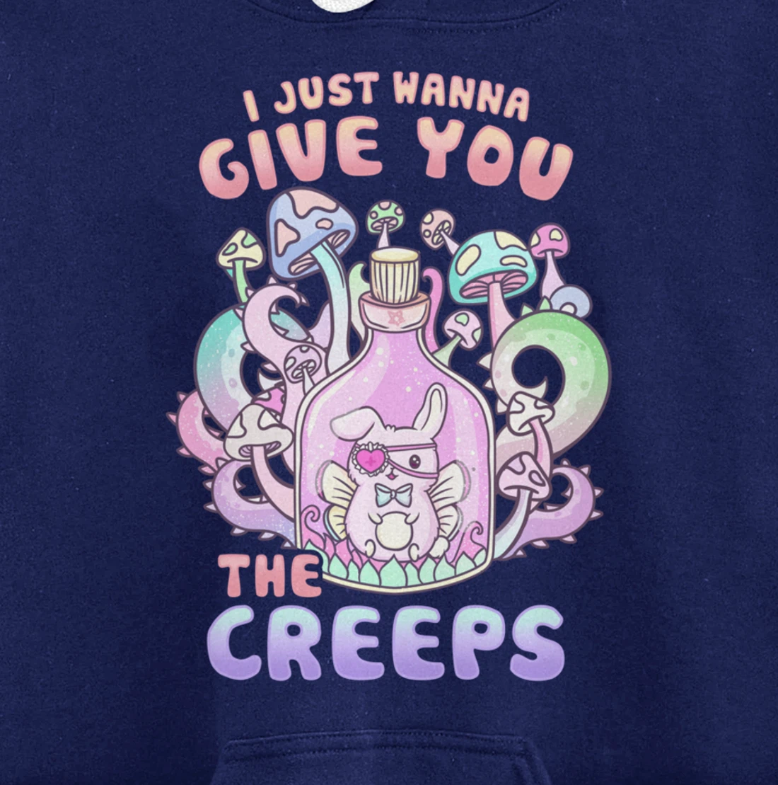 I Just Wanna Give You The Creeps I Pastel Goth Occult Pullover Hoodie