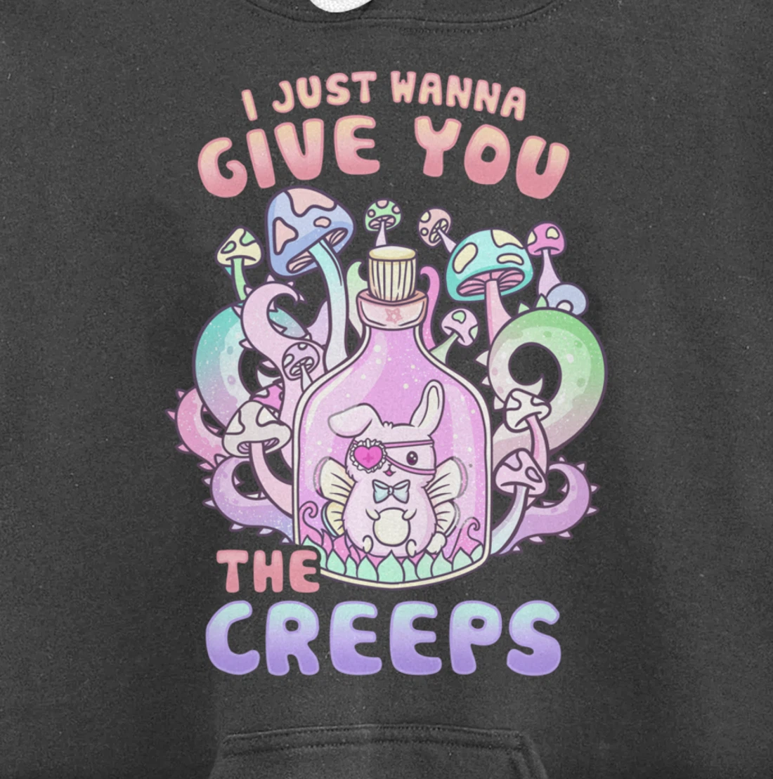 I Just Wanna Give You The Creeps I Pastel Goth Occult Pullover Hoodie