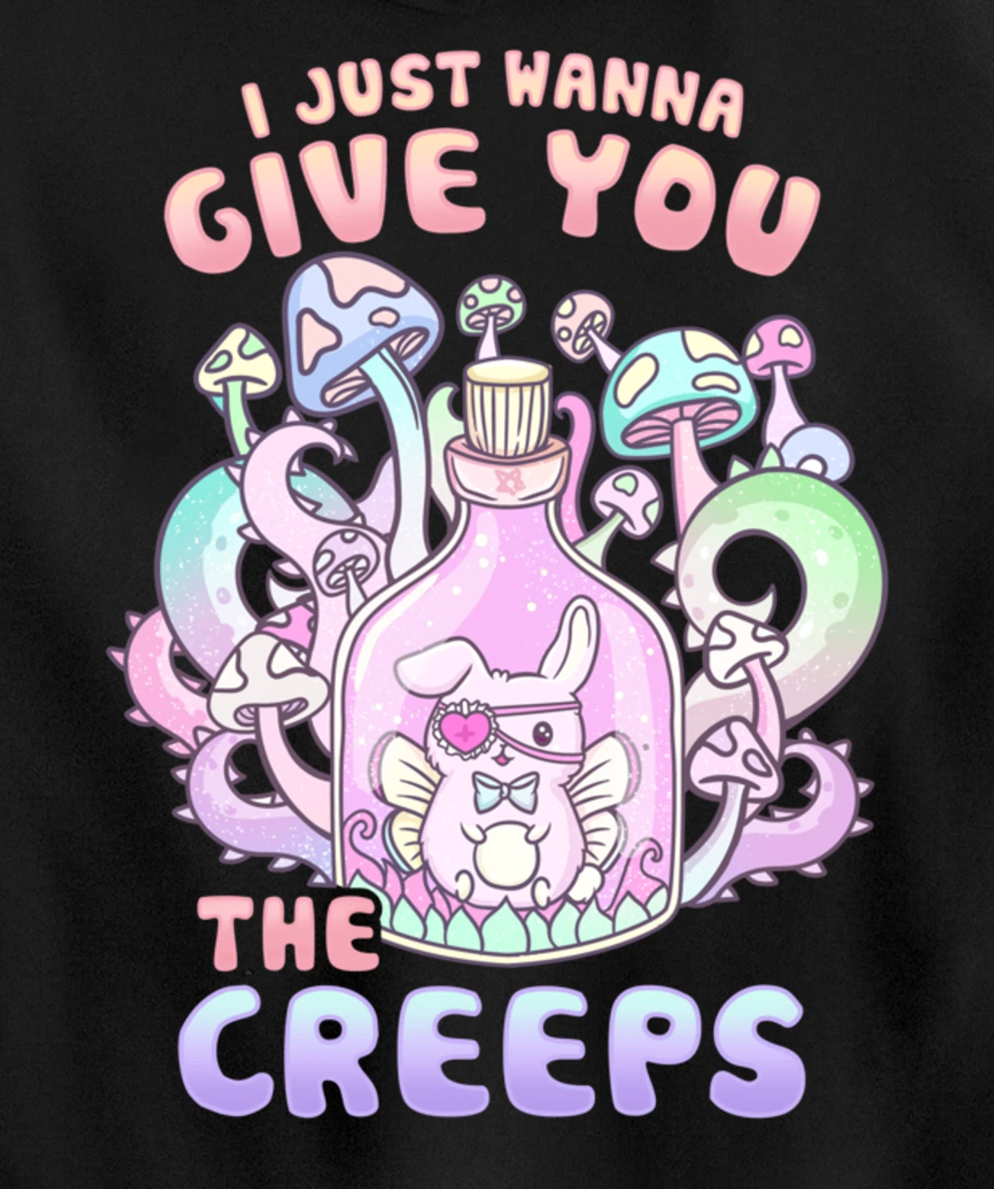 I Just Wanna Give You The Creeps I Pastel Goth Occult Pullover Hoodie